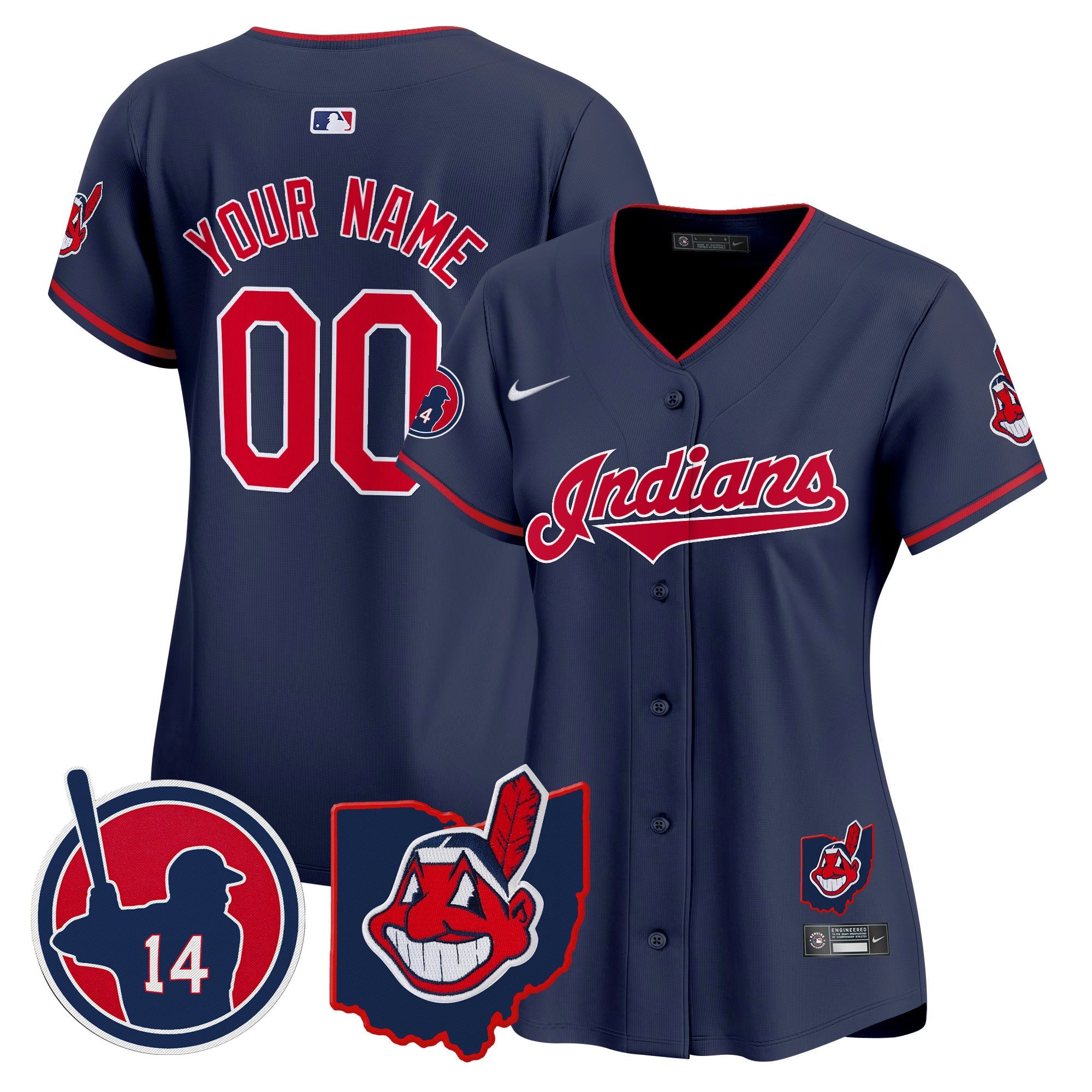 Cleveland Indians Larry Doby Patch Vapor Premier Limited Custom Jersey