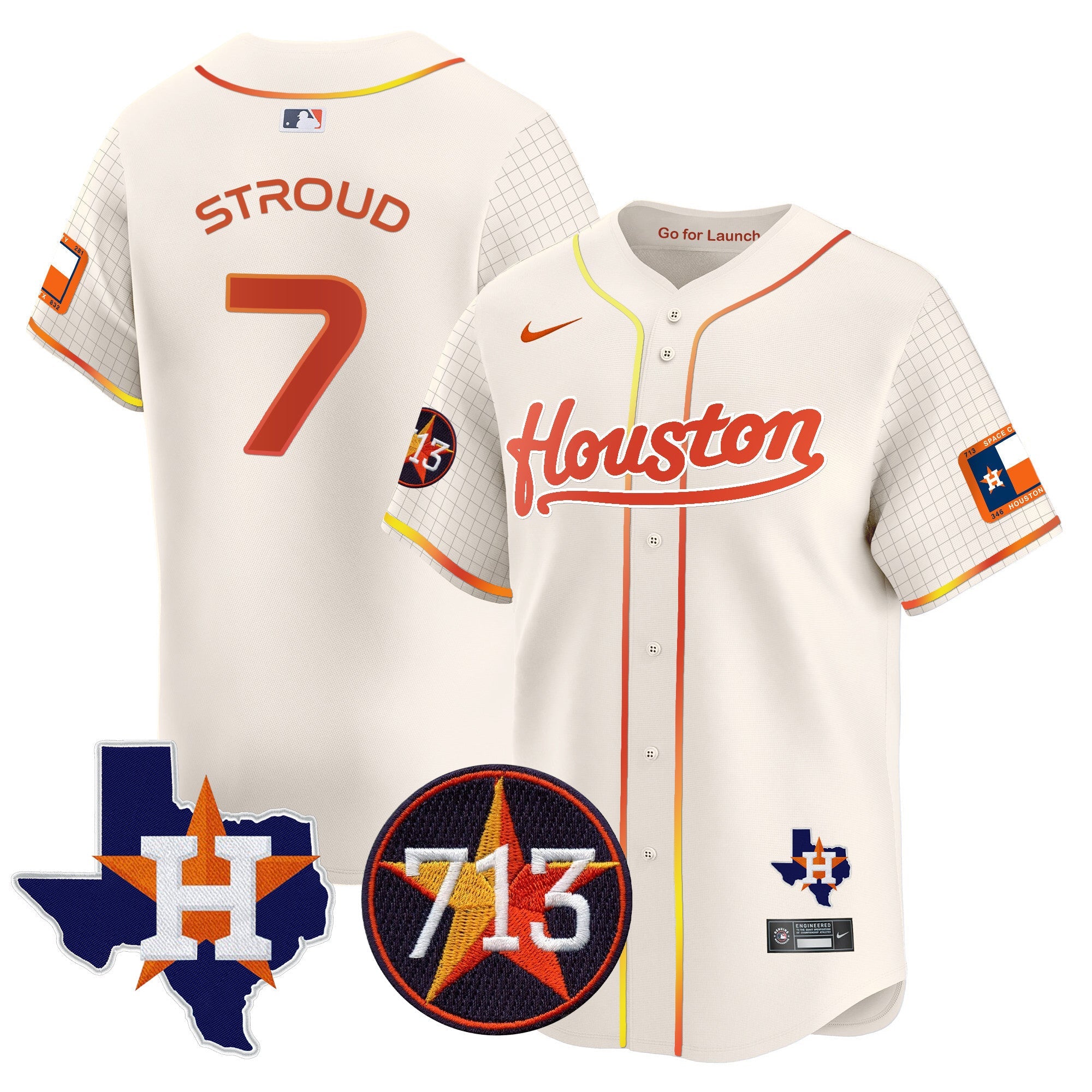 Men’s Space City 713 Patch Vapor Premier Limited Jersey