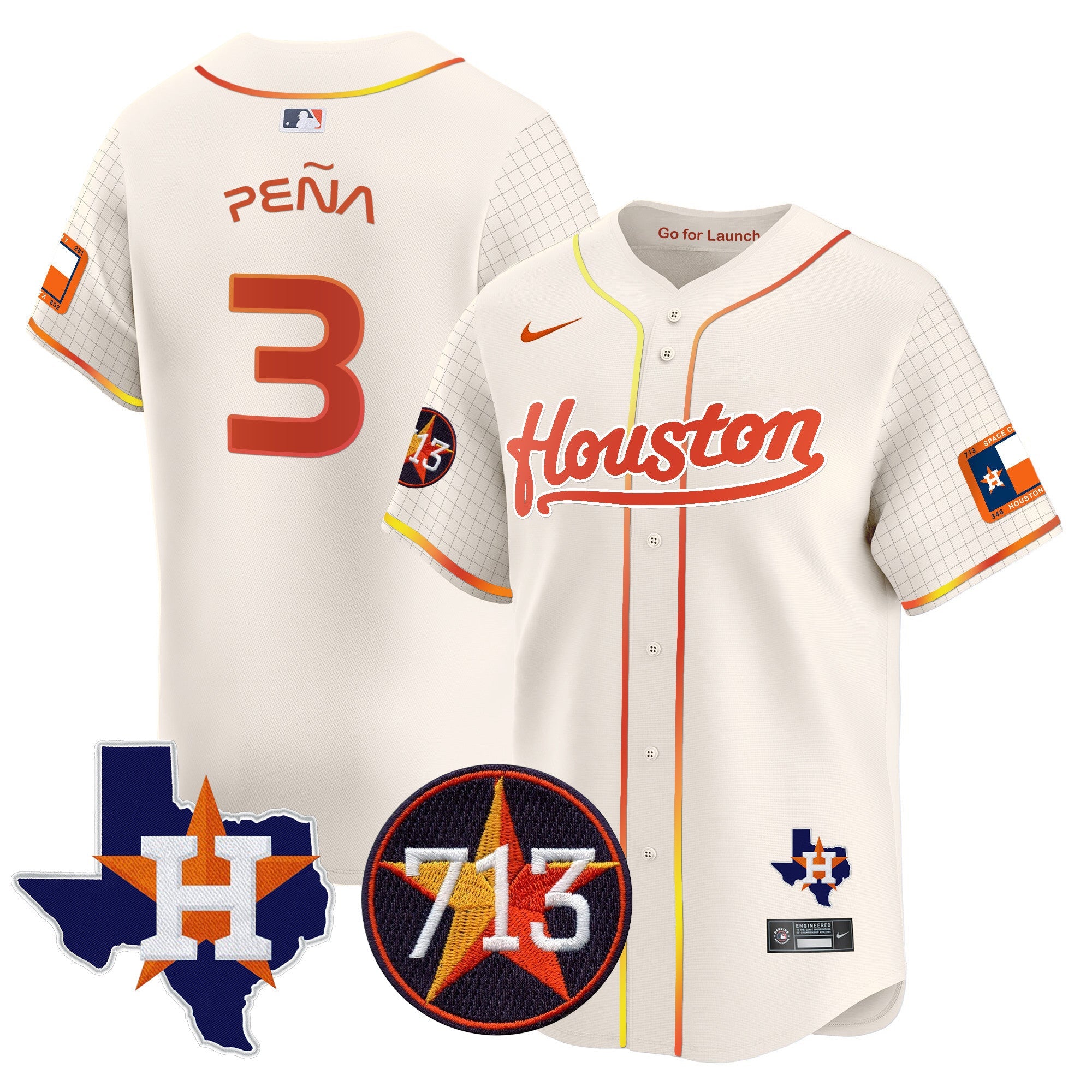 Men’s Space City 713 Patch Vapor Premier Limited Jersey