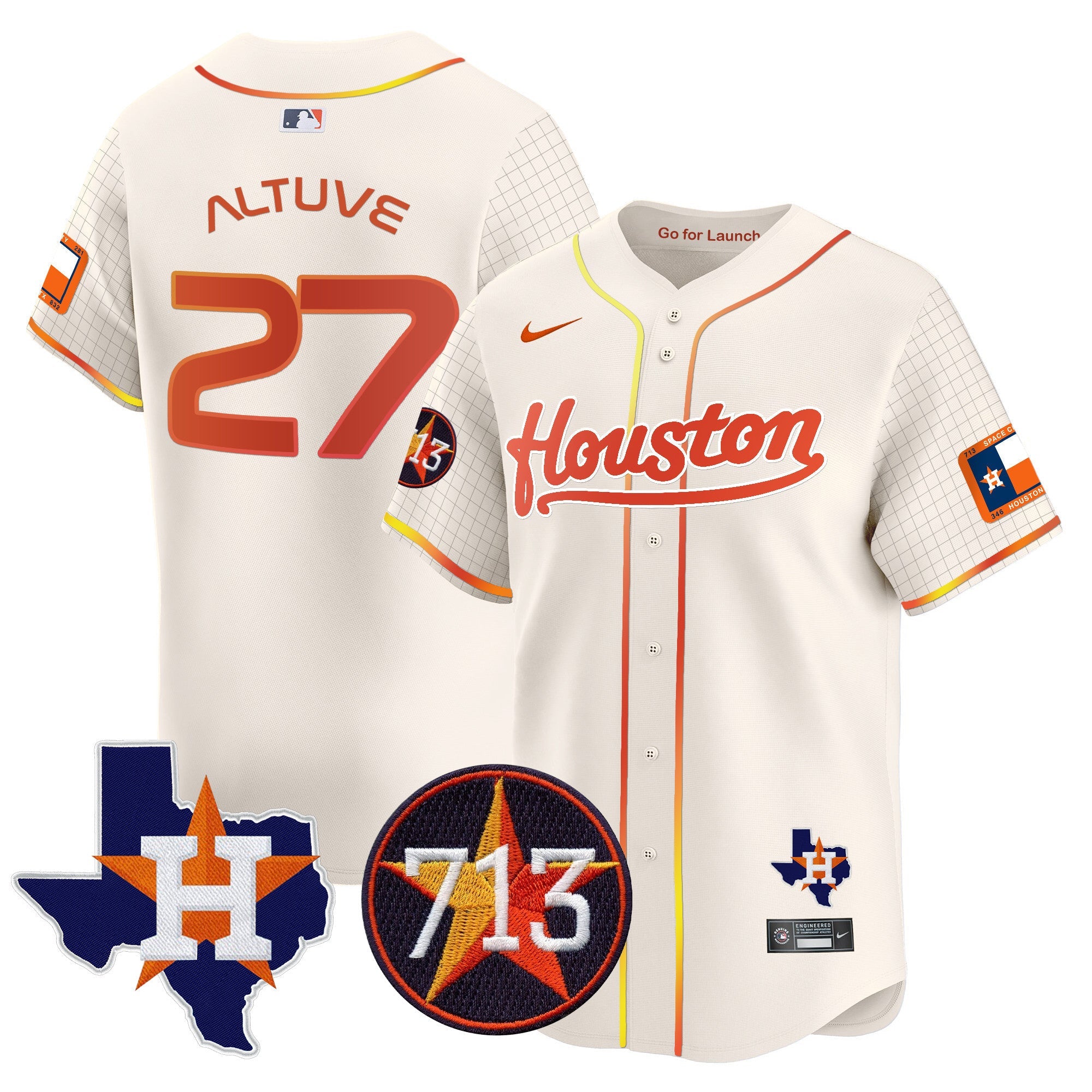 Men’s Space City 713 Patch Vapor Premier Limited Jersey
