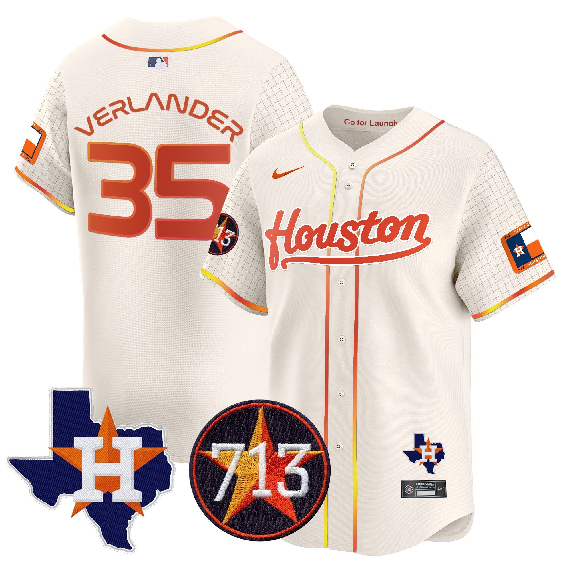 Men’s Space City 713 Patch Vapor Premier Limited Jersey