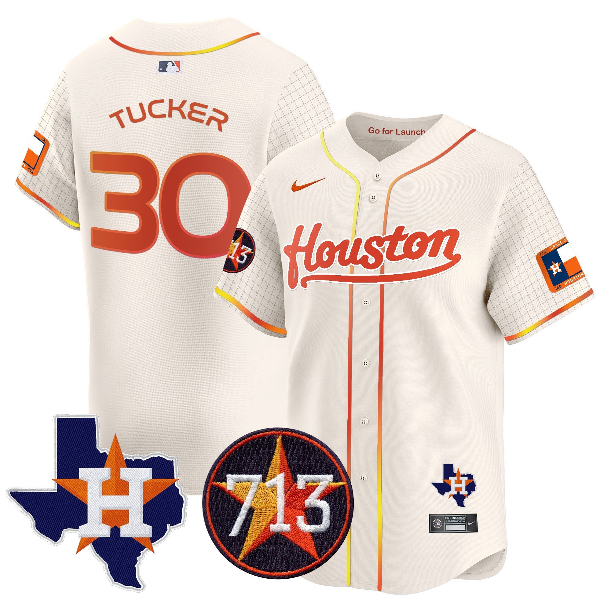 Men’s Space City 713 Patch Vapor Premier Limited Jersey