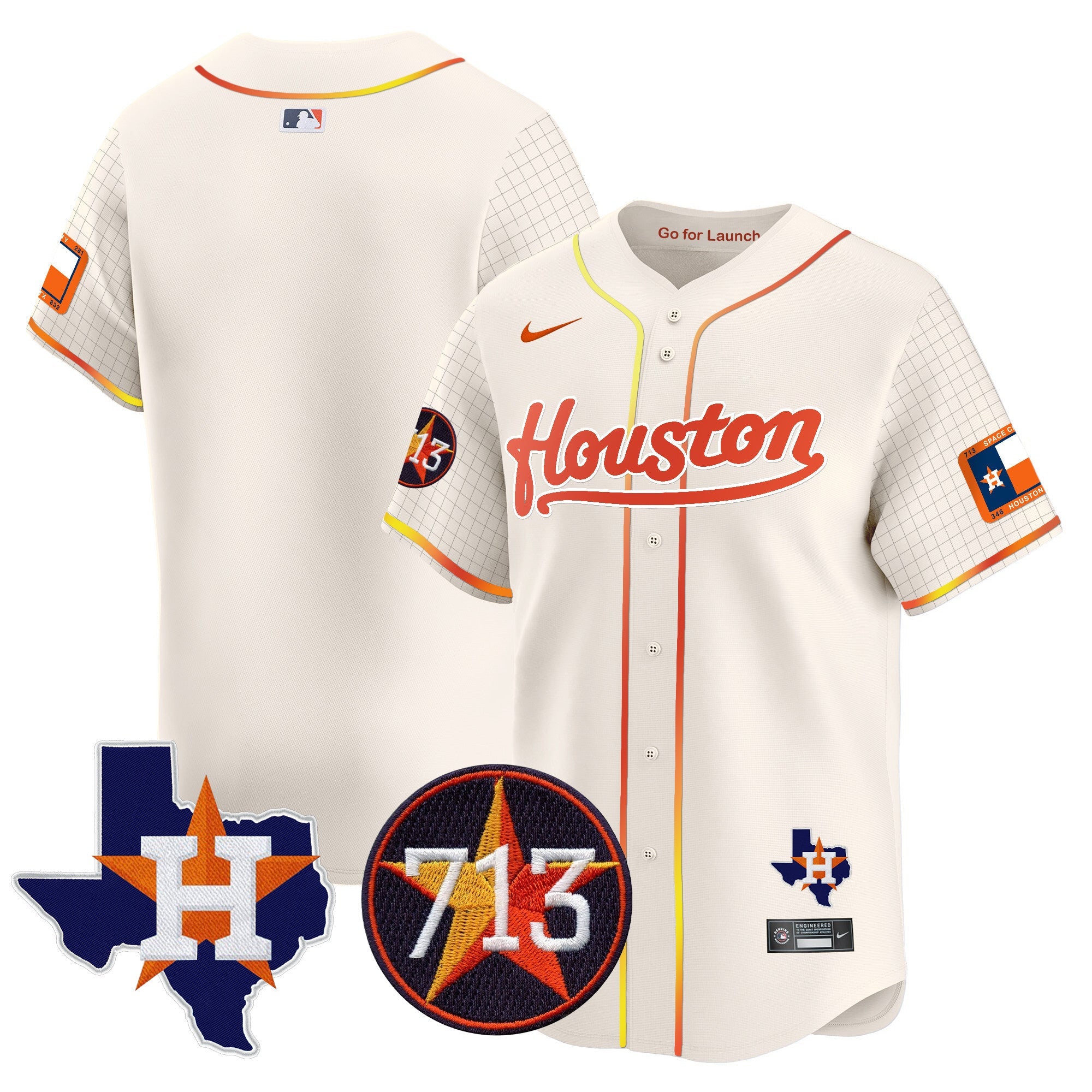 Men’s Space City 713 Patch Vapor Premier Limited Jersey