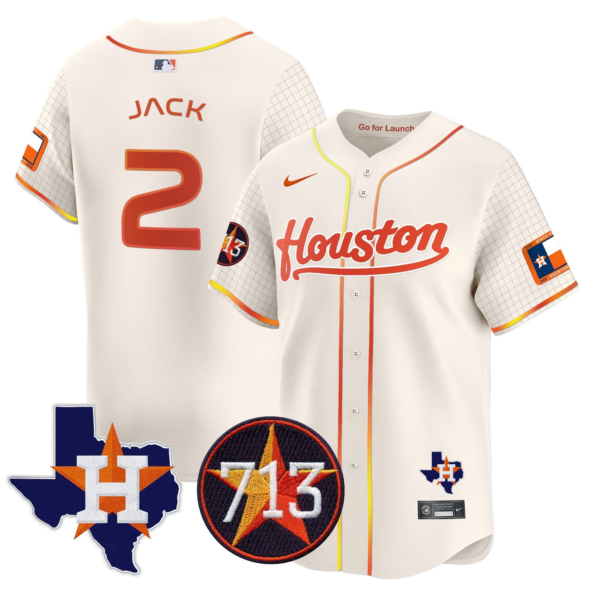 Men’s Space City 713 Patch Vapor Premier Limited Jersey