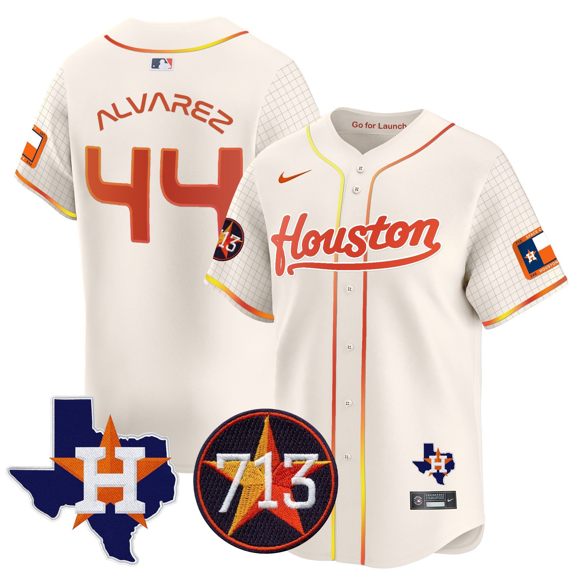 Men’s Space City 713 Patch Vapor Premier Limited Jersey