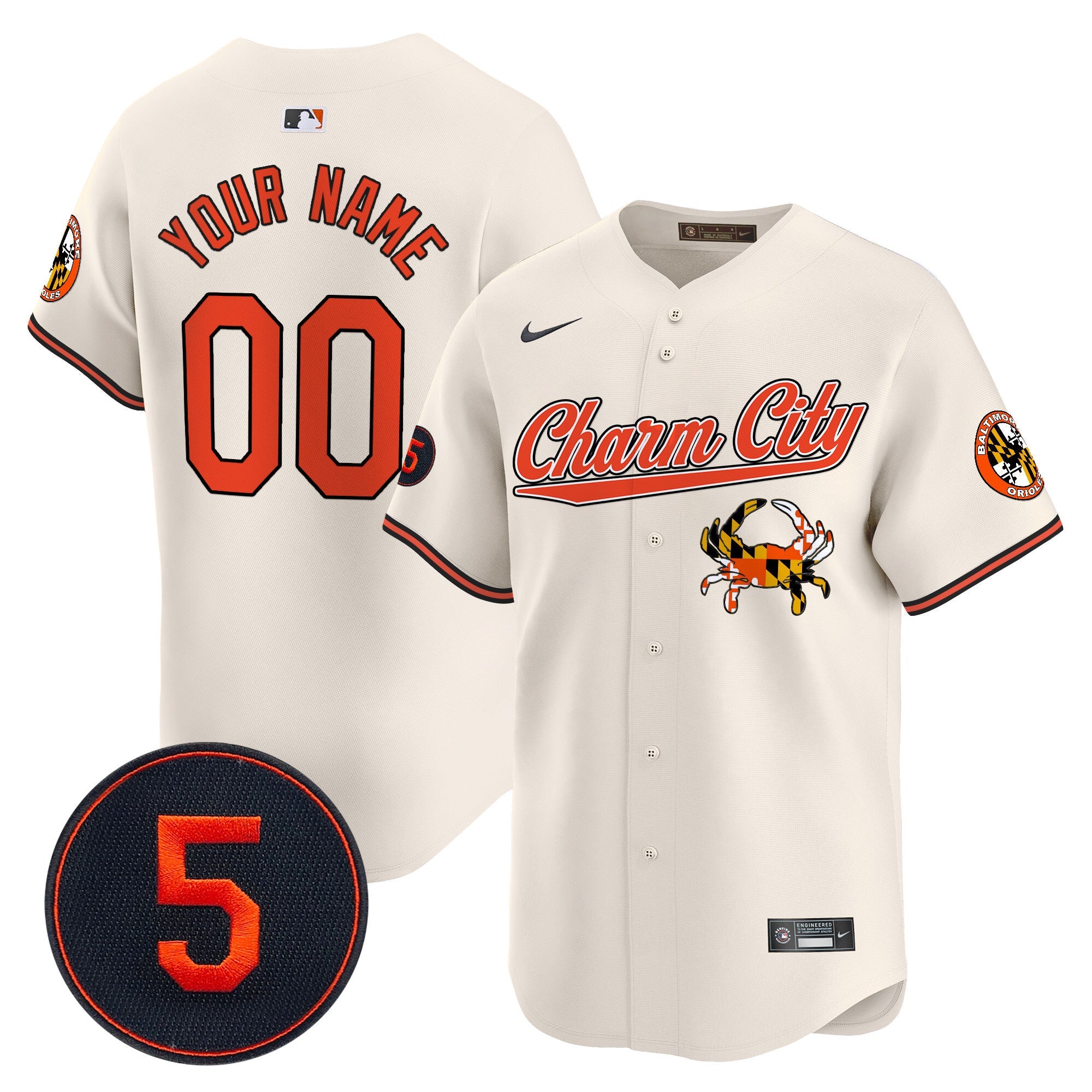 Baltimore Robinson Patch Vapor Premier Limited Custom Jersey V8 – Stitched