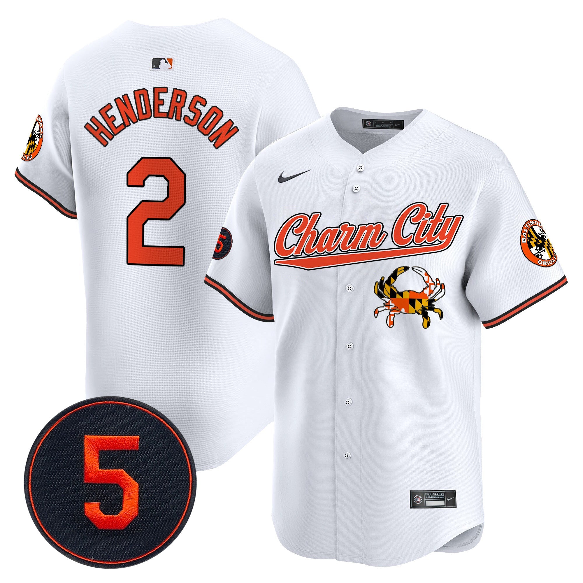 Men’s Baltimore Robinson Patch Vapor Premier Limited Jersey V8