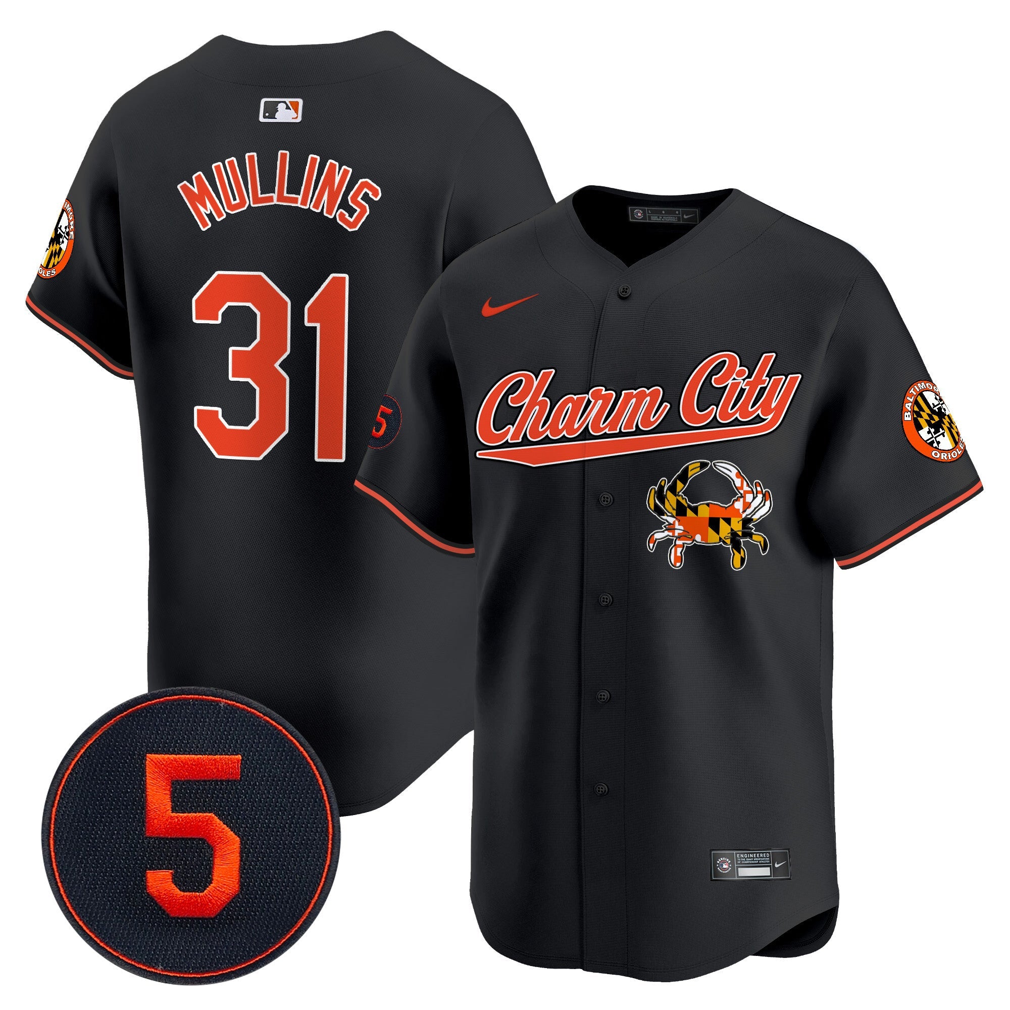 Men’s Baltimore Robinson Patch Vapor Premier Limited Jersey V8