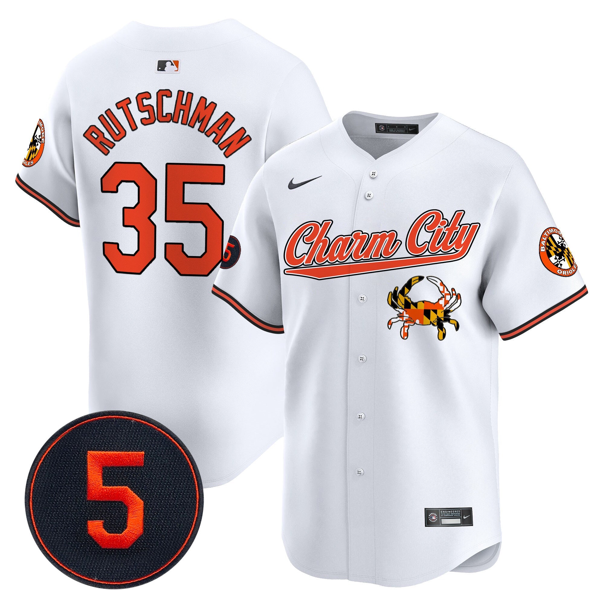 Men’s Baltimore Robinson Patch Vapor Premier Limited Jersey V8