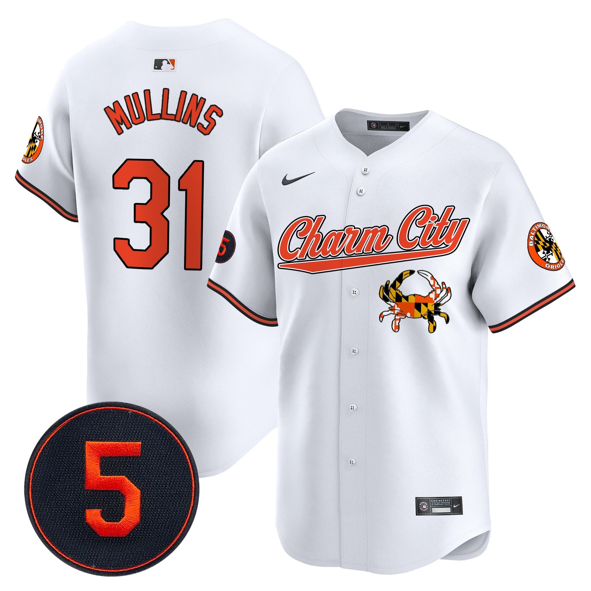 Men’s Baltimore Robinson Patch Vapor Premier Limited Jersey V8