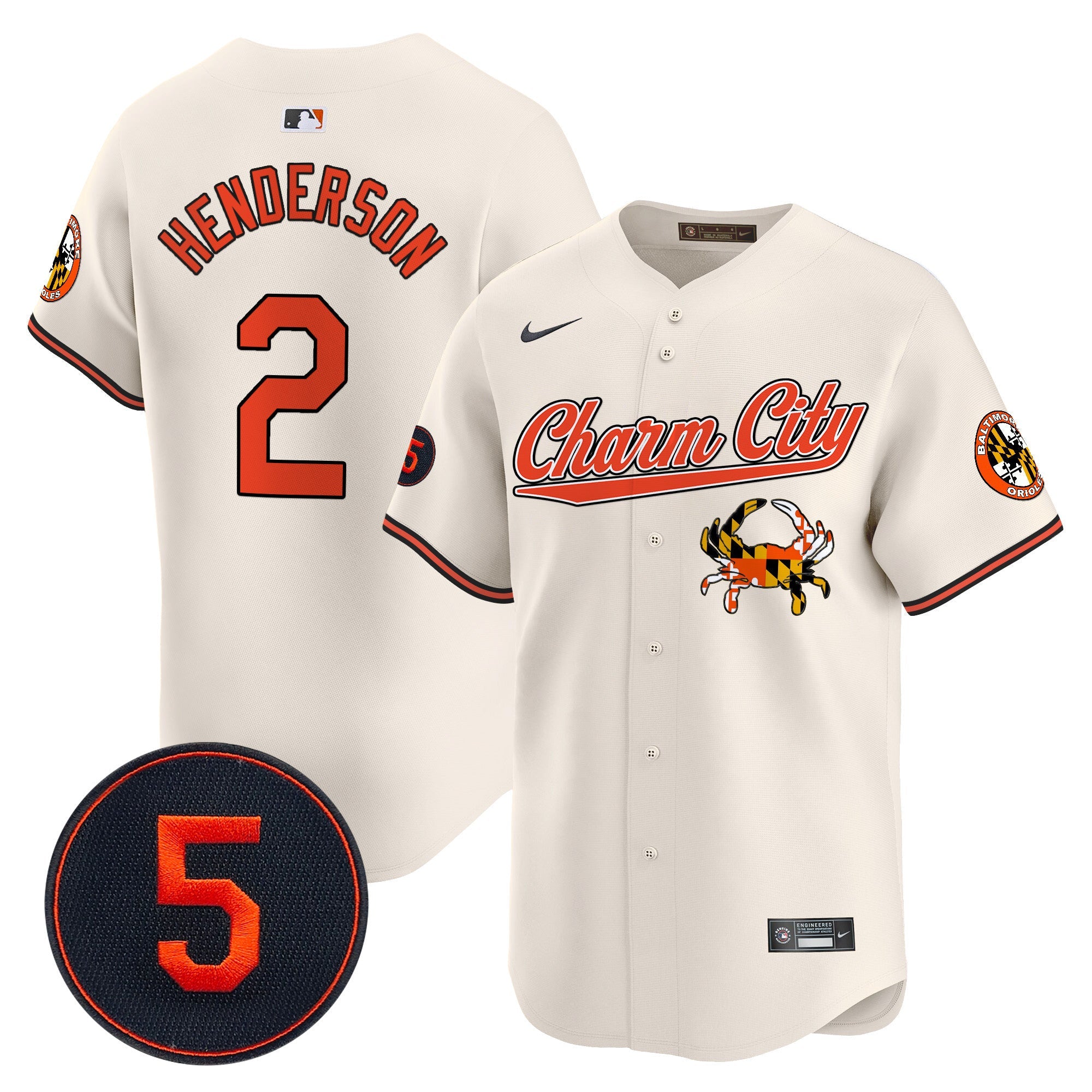 Men’s Baltimore Robinson Patch Vapor Premier Limited Jersey V8