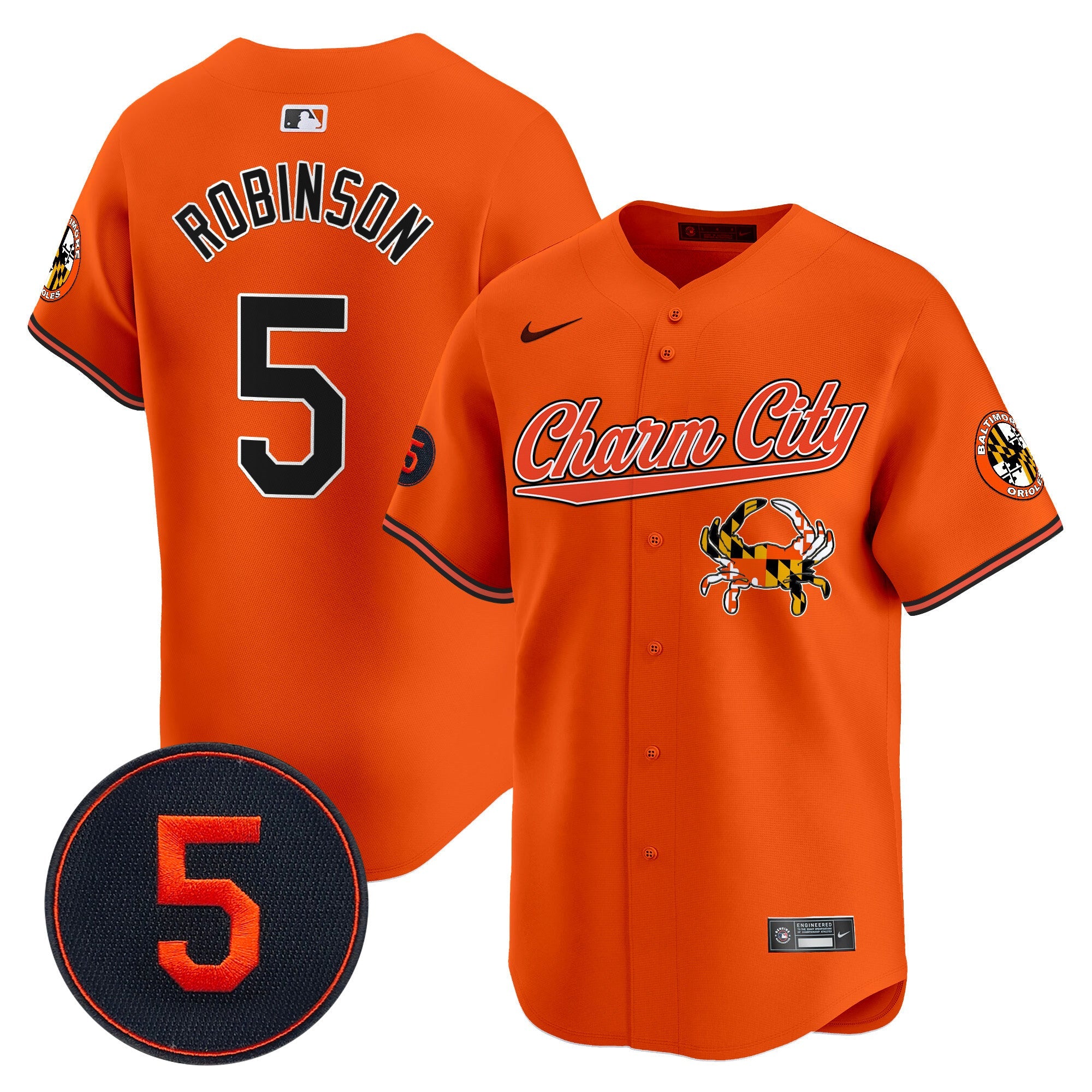 Men’s Baltimore Robinson Patch Vapor Premier Limited Jersey V8