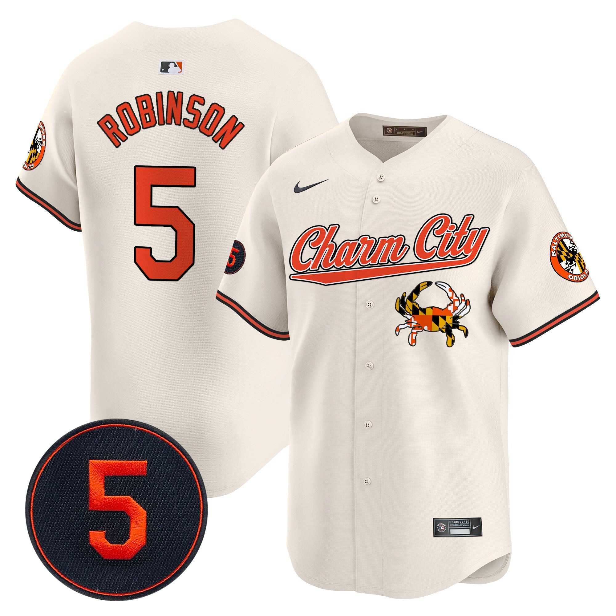 Men’s Baltimore Robinson Patch Vapor Premier Limited Jersey V8