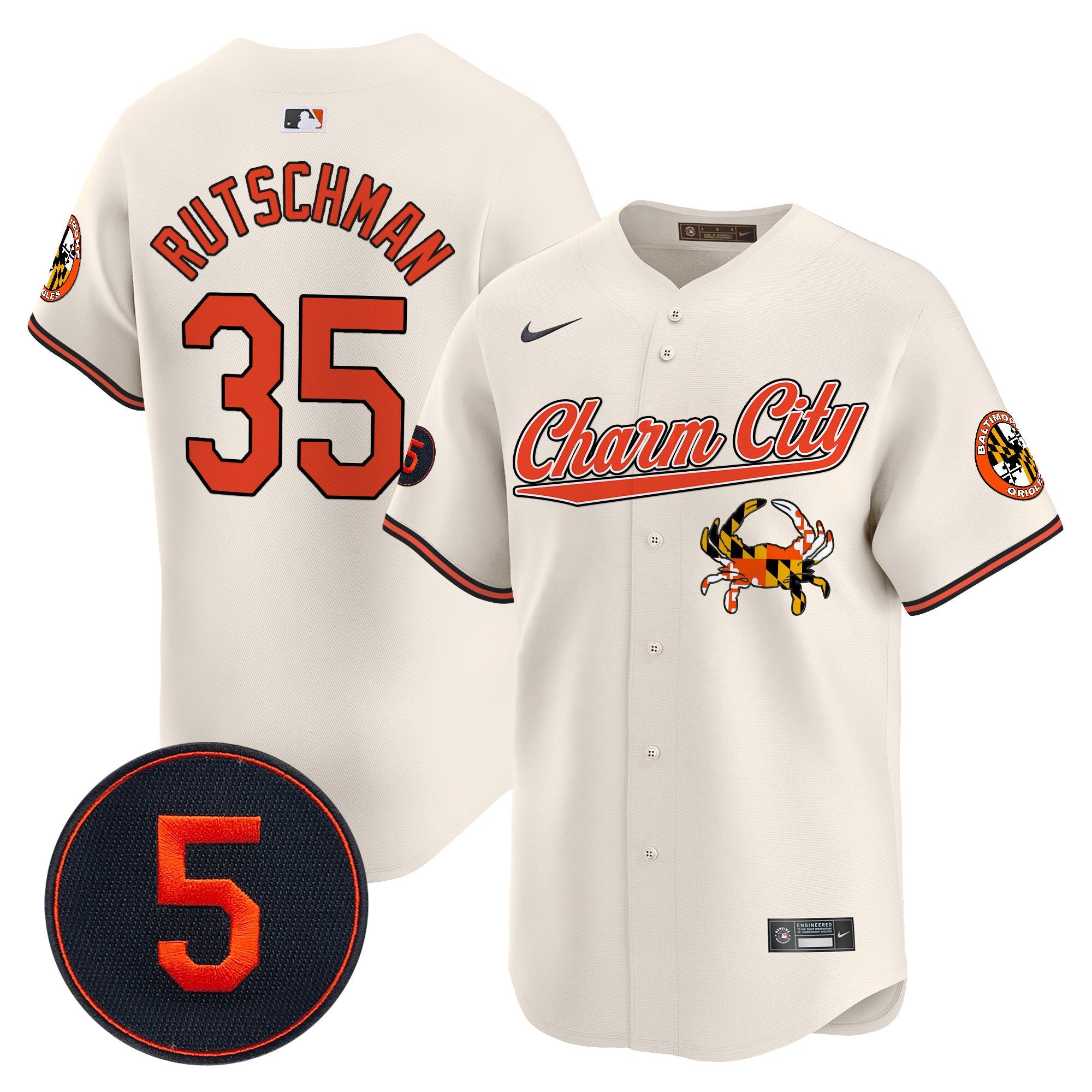 Men’s Baltimore Robinson Patch Vapor Premier Limited Jersey V8