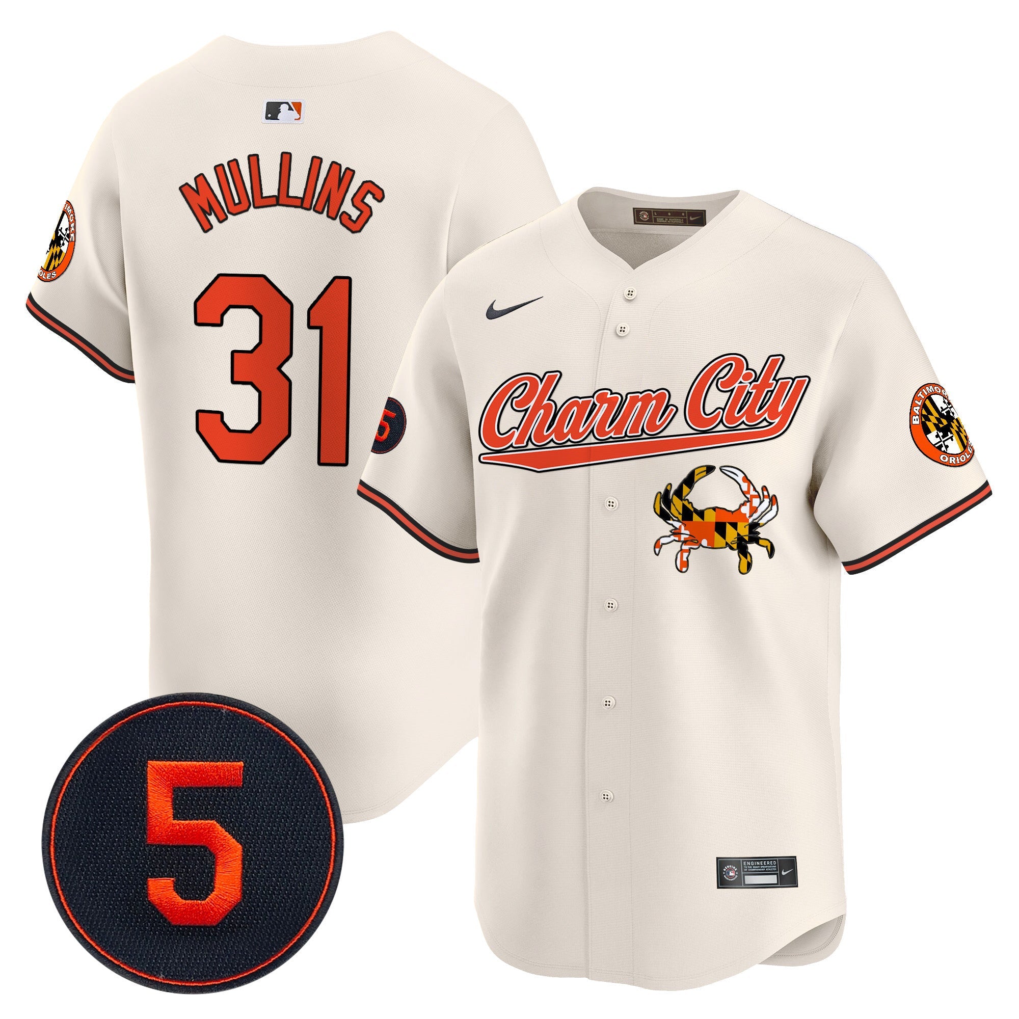 Men’s Baltimore Robinson Patch Vapor Premier Limited Jersey V8