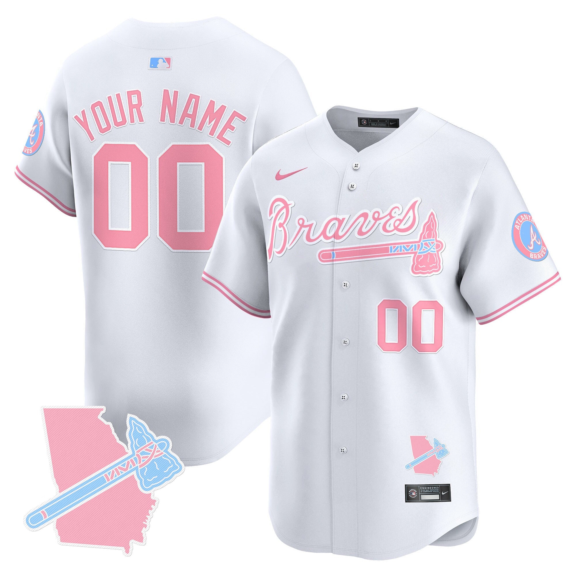 Atlanta Bubblegum Pink Vapor Premier Limited Custom Jersey