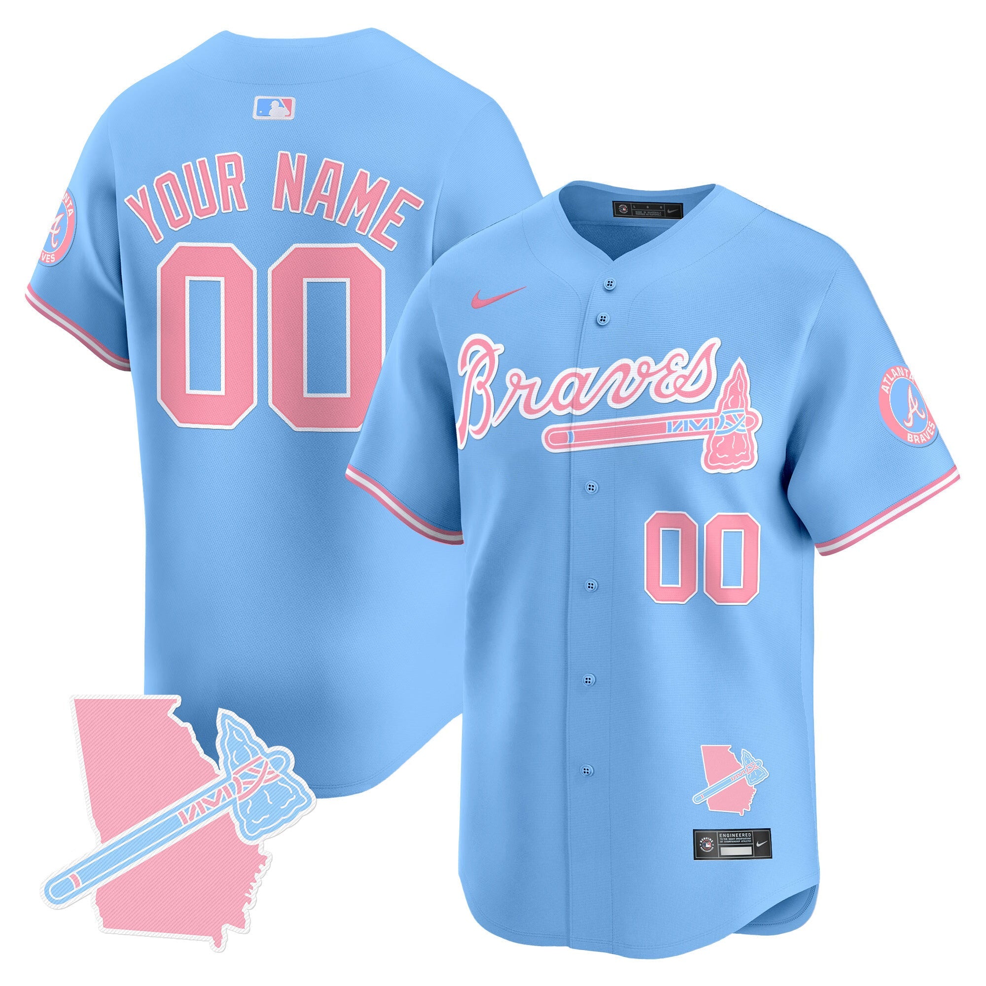 Atlanta Bubblegum Pink Vapor Premier Limited Custom Jersey