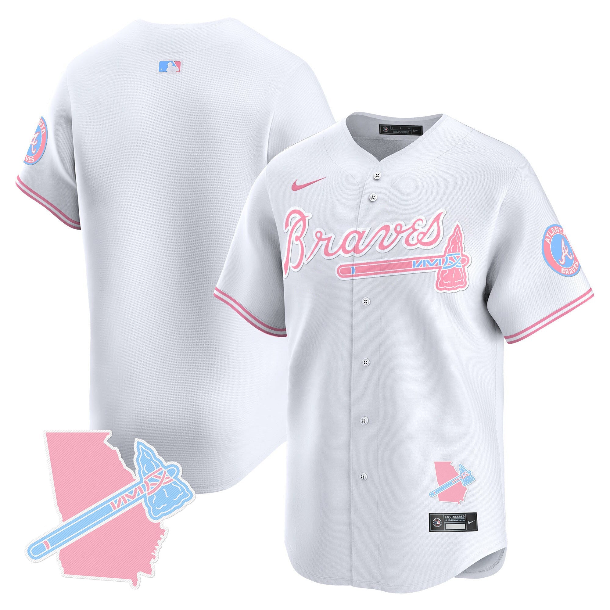 Unisex Atlanta Bubblegum Pink Vapor Premier Limited Jersey