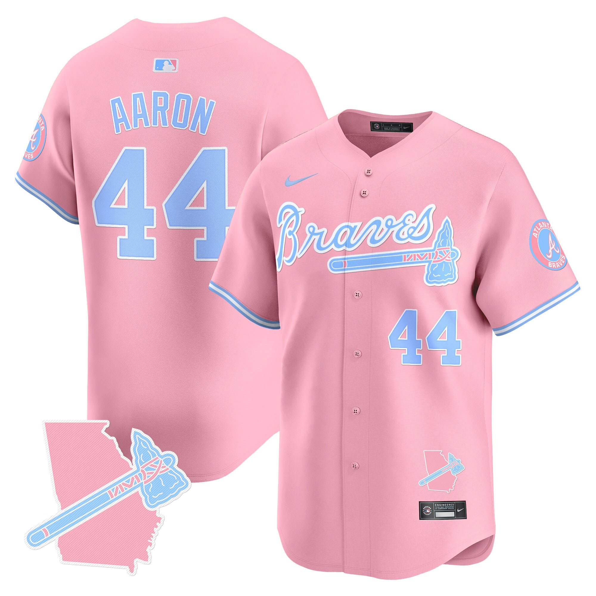 Unisex Atlanta Bubblegum Pink Vapor Premier Limited Jersey