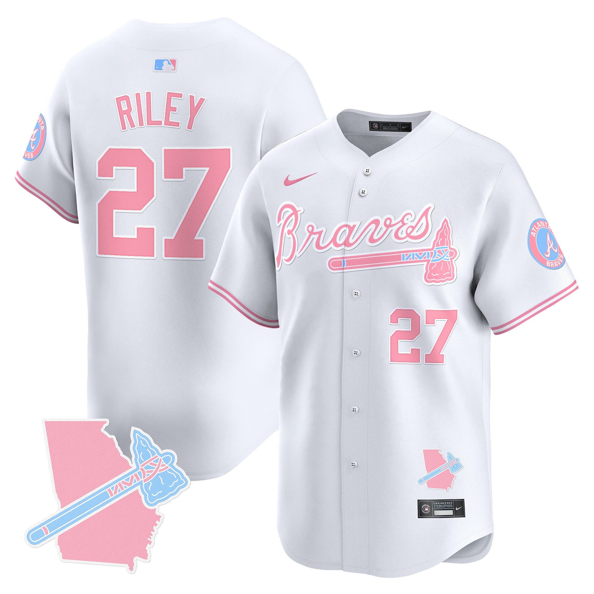 Unisex Atlanta Bubblegum Pink Vapor Premier Limited Jersey