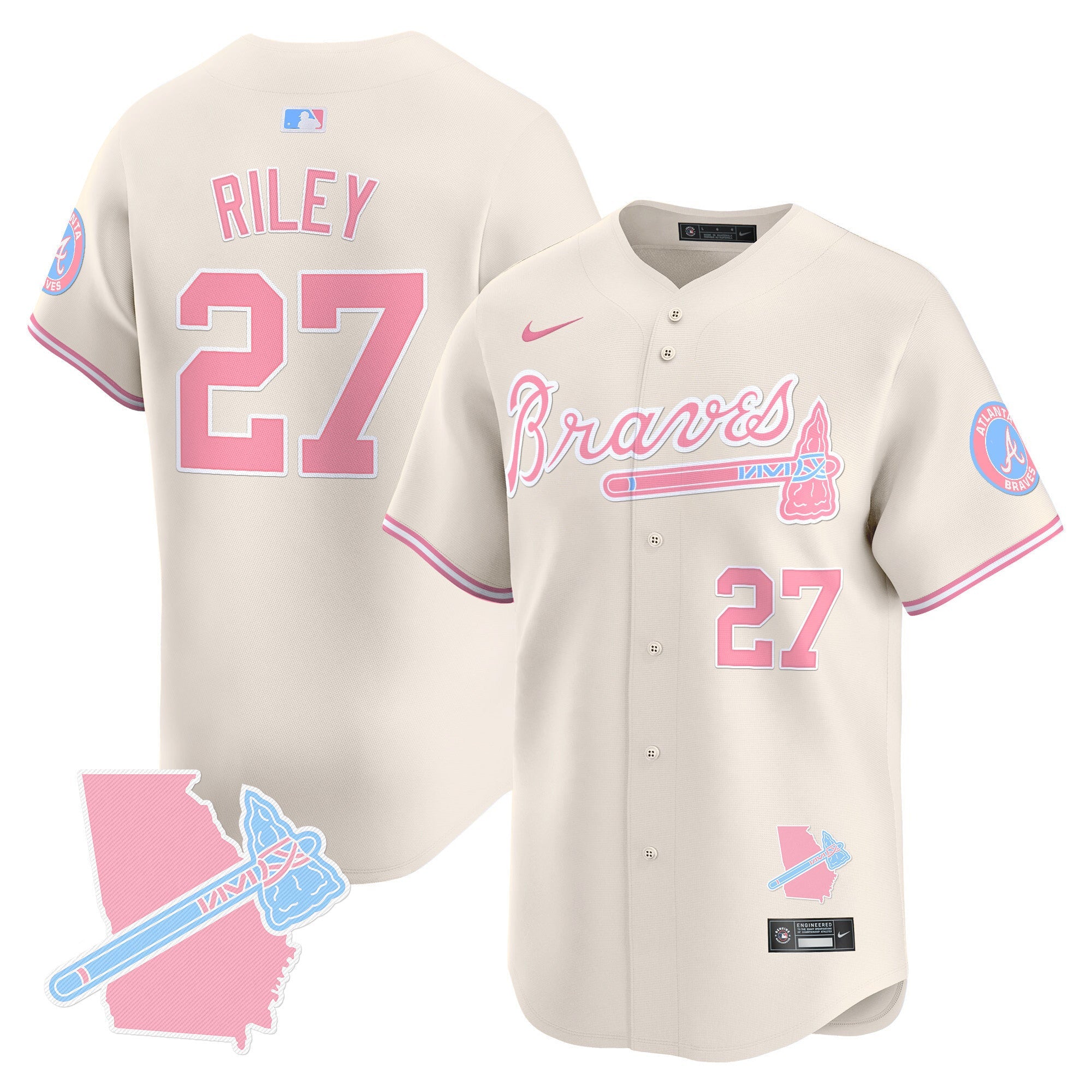 Unisex Atlanta Bubblegum Pink Vapor Premier Limited Jersey
