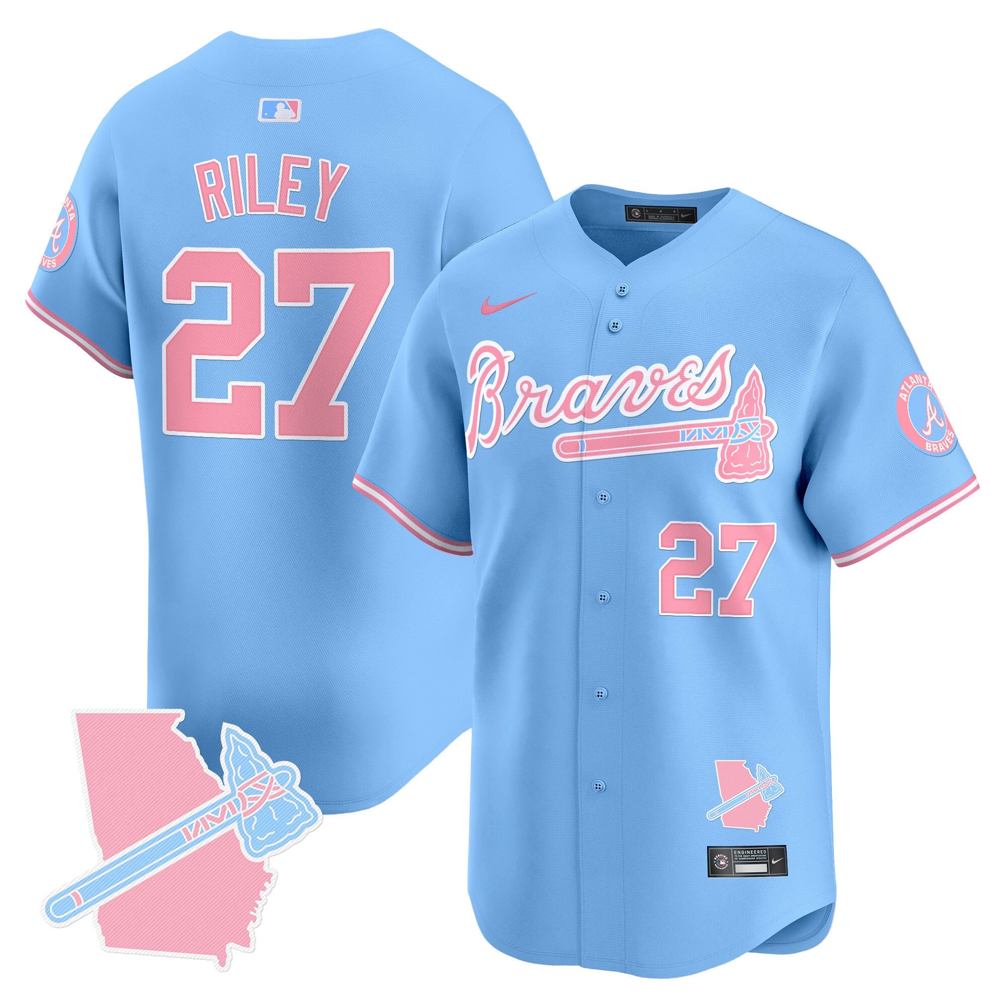 Unisex Atlanta Bubblegum Pink Vapor Premier Limited Jersey