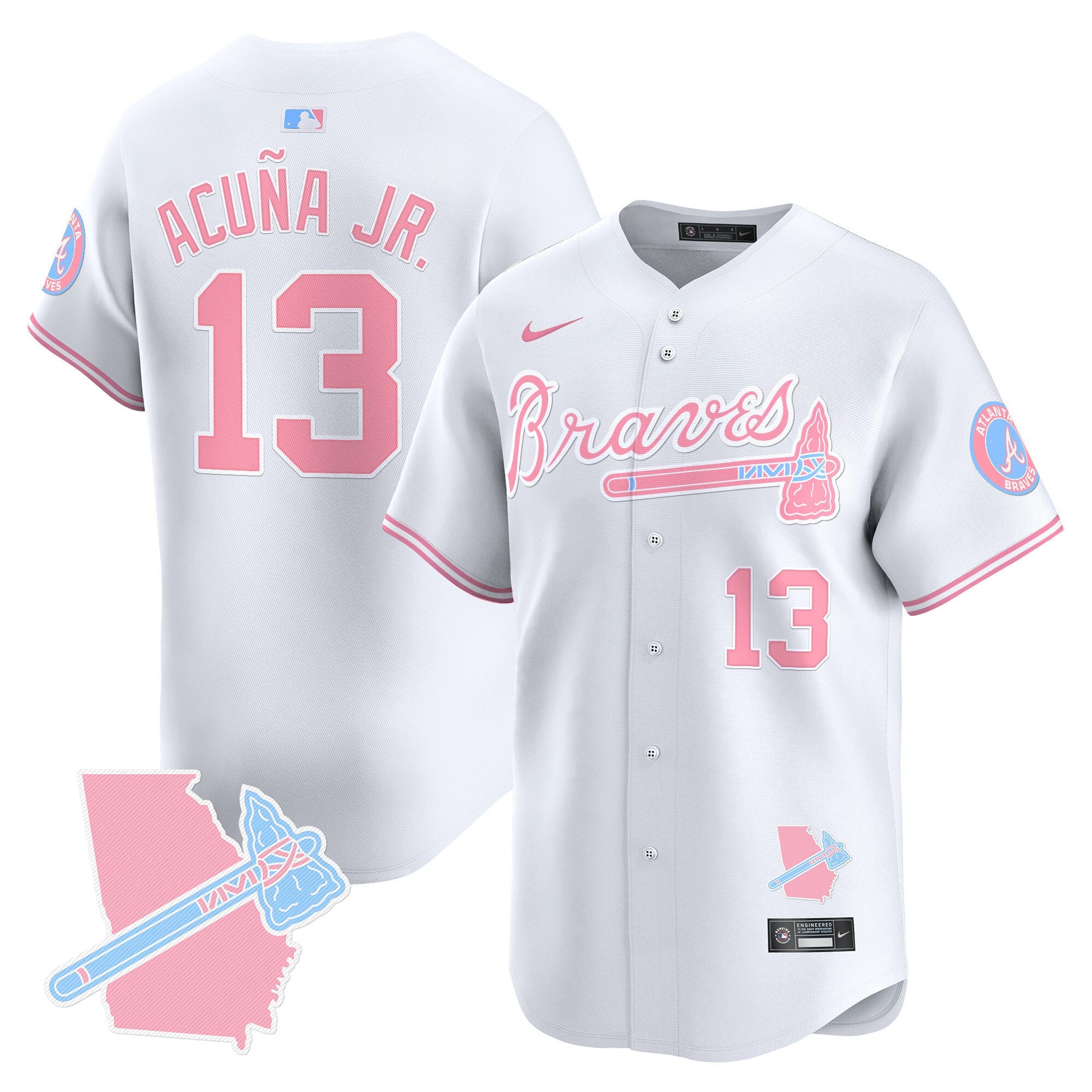 Unisex Atlanta Bubblegum Pink Vapor Premier Limited Jersey