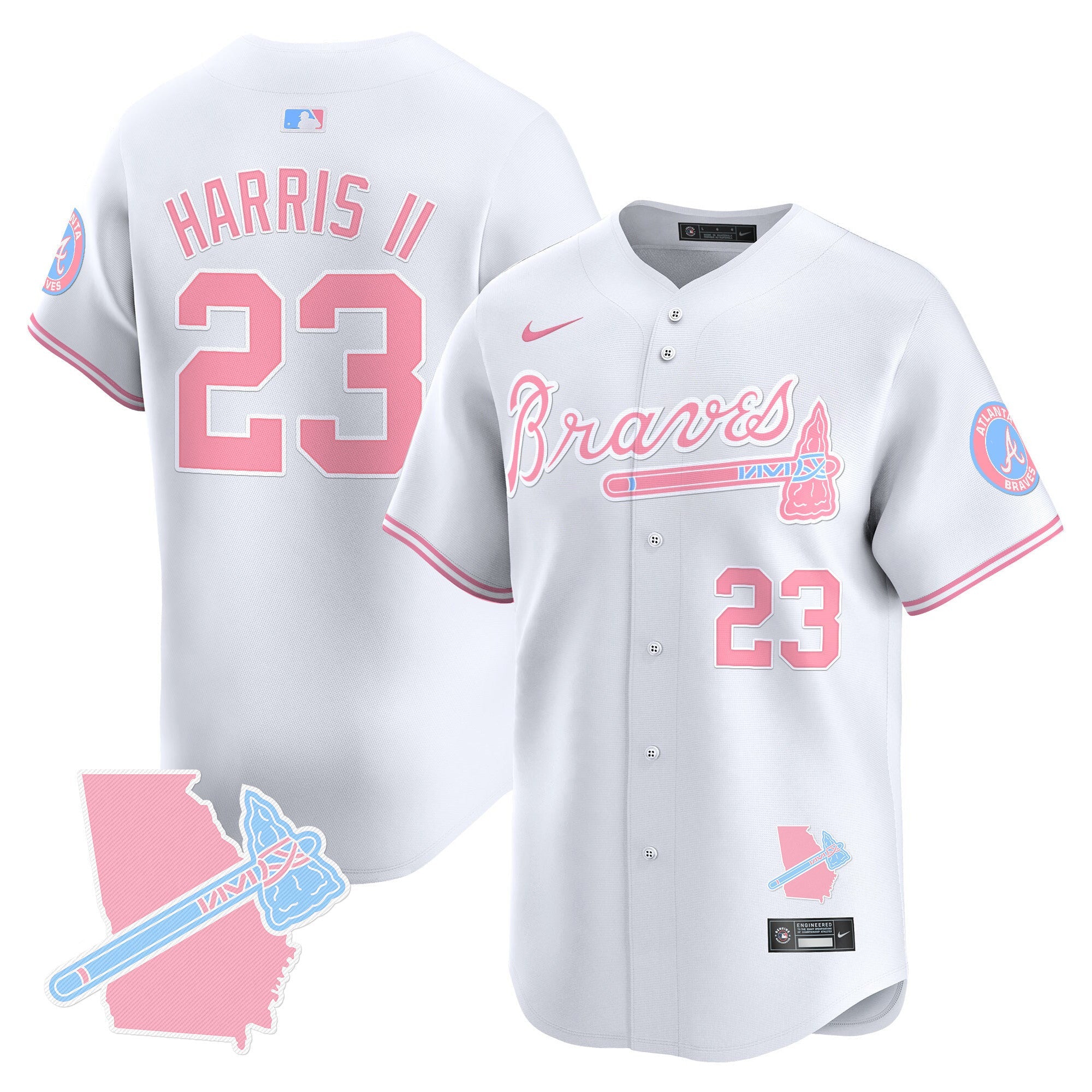Unisex Atlanta Bubblegum Pink Vapor Premier Limited Jersey