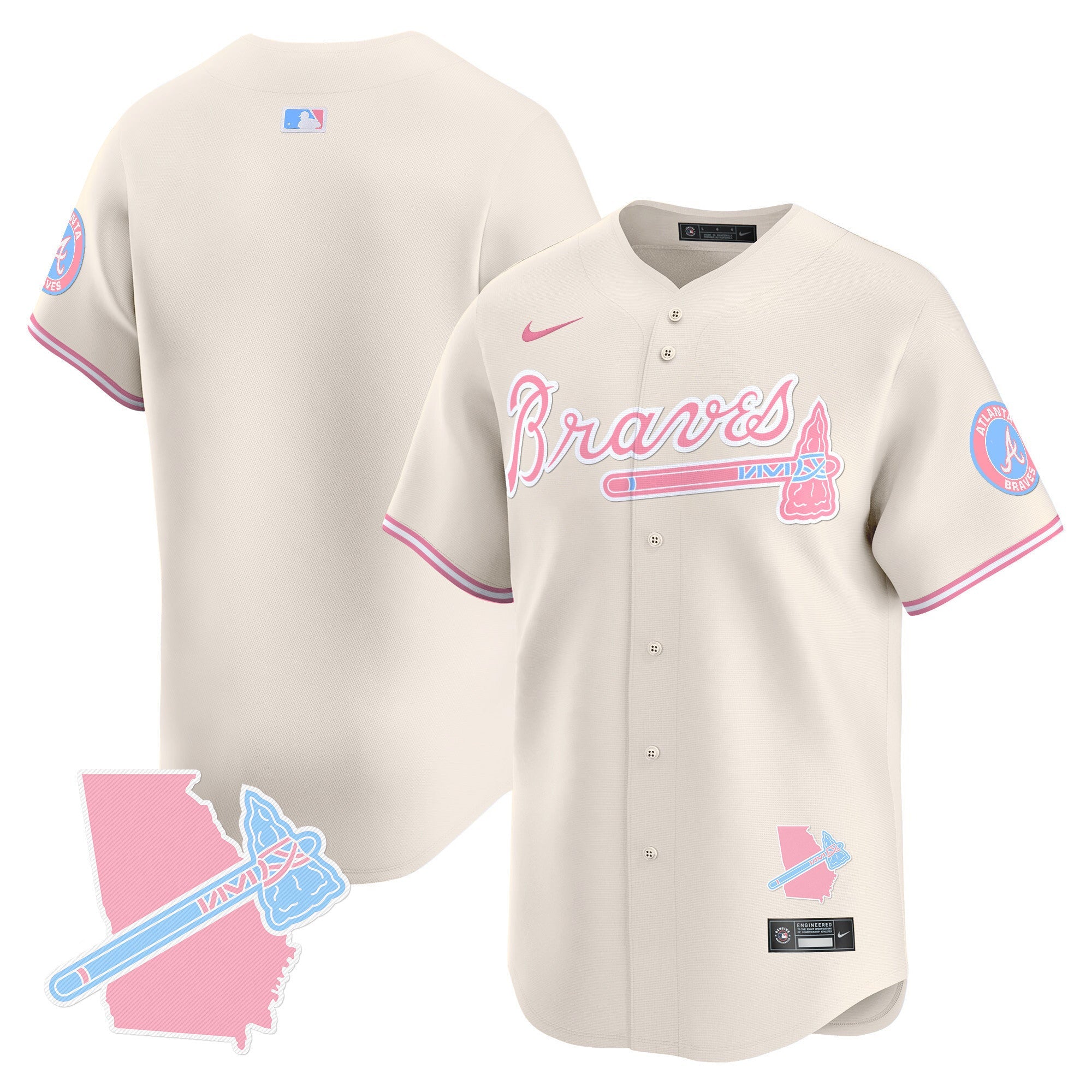 Unisex Atlanta Bubblegum Pink Vapor Premier Limited Jersey