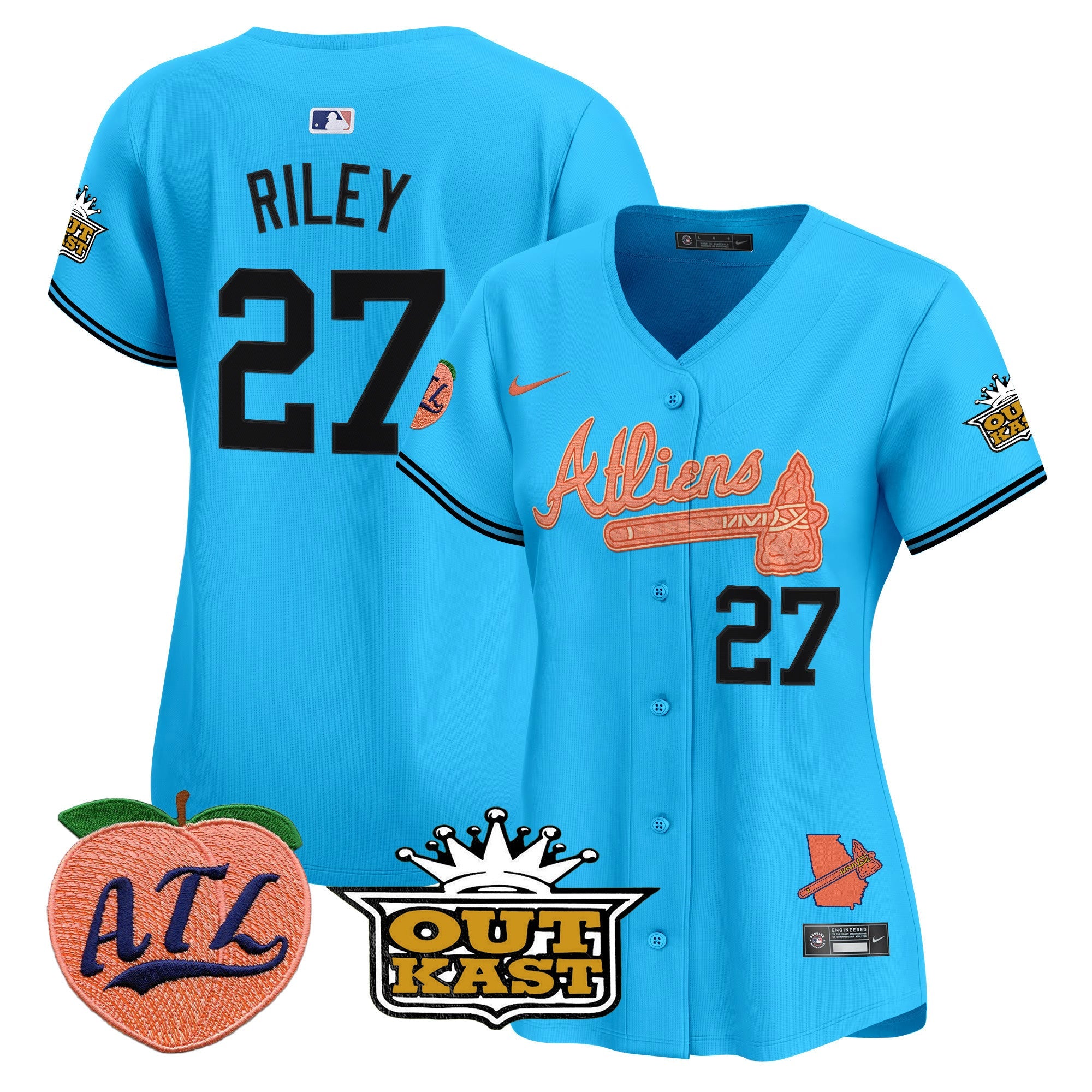 Women’s Atlanta Atliens & Peach Vapor Premier Limited Jersey
