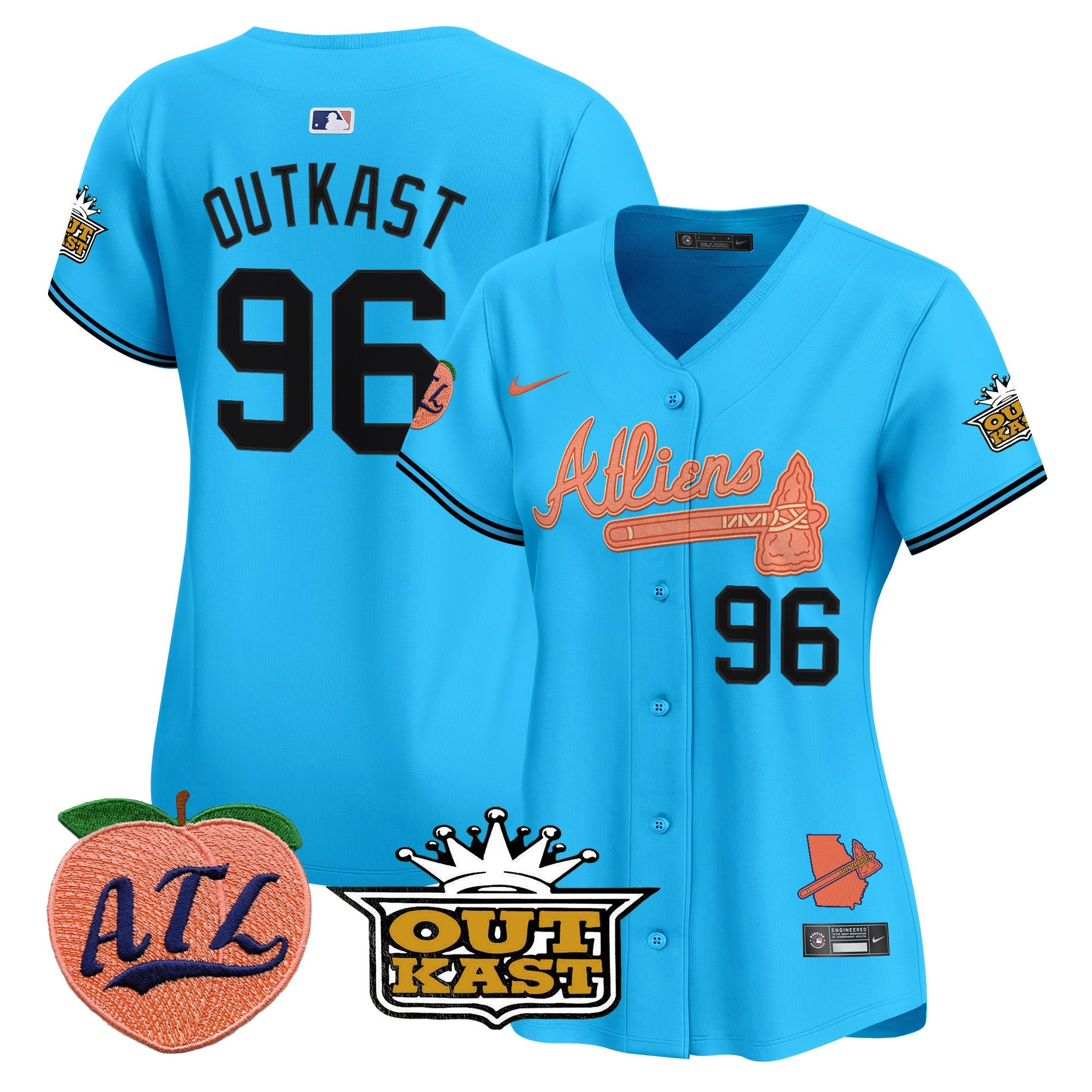 Women’s Atlanta Atliens & Peach Vapor Premier Limited Jersey