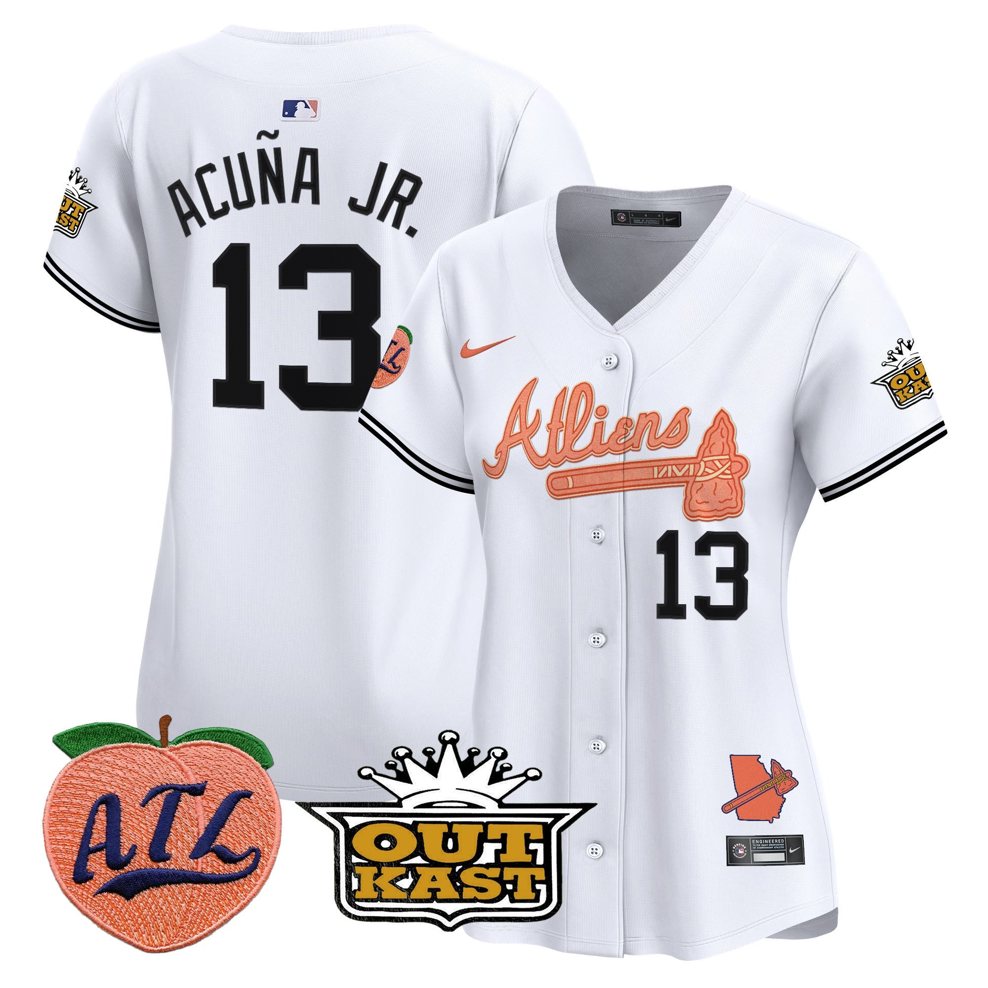 Women’s Atlanta Atliens & Peach Vapor Premier Limited Jersey