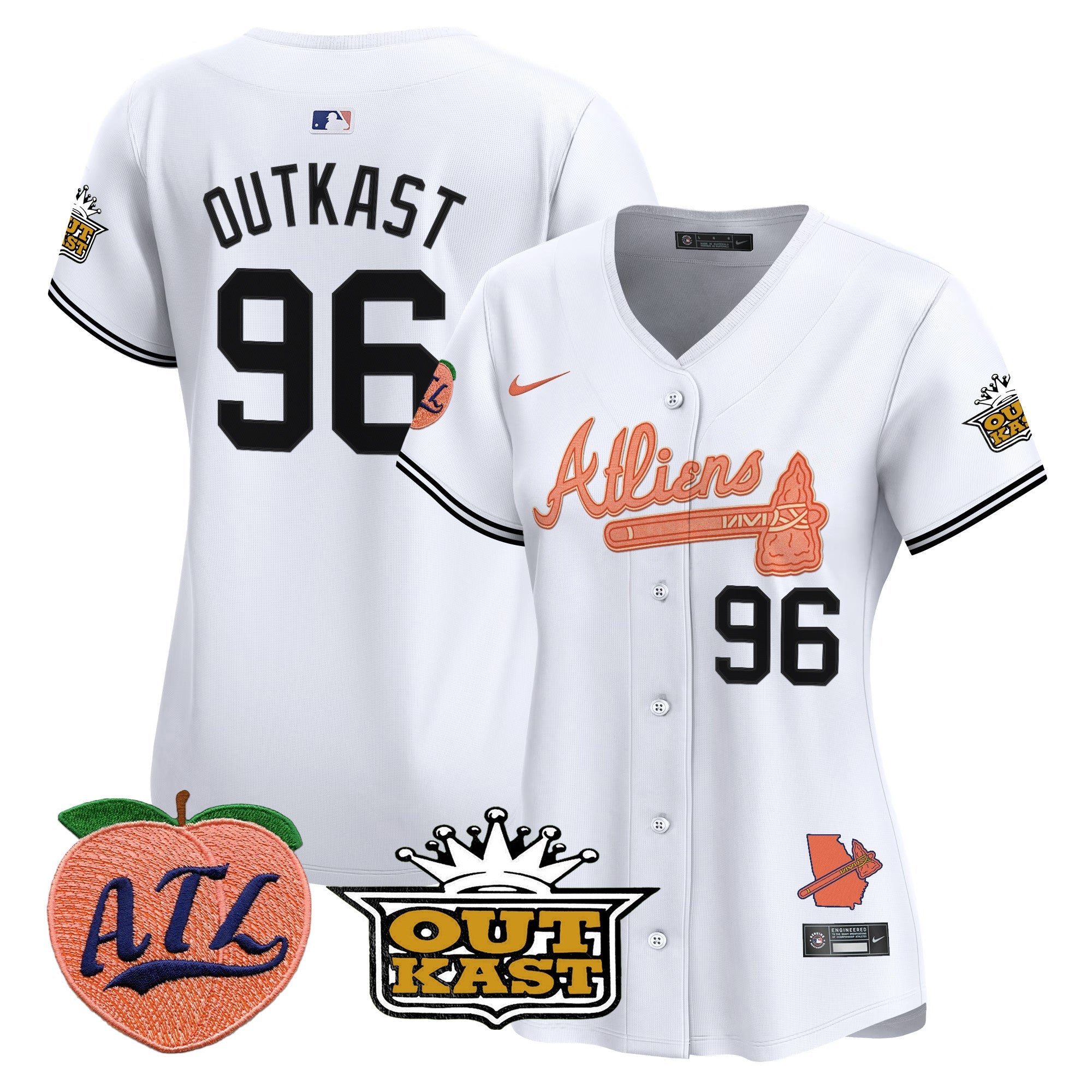 Women’s Atlanta Atliens & Peach Vapor Premier Limited Jersey