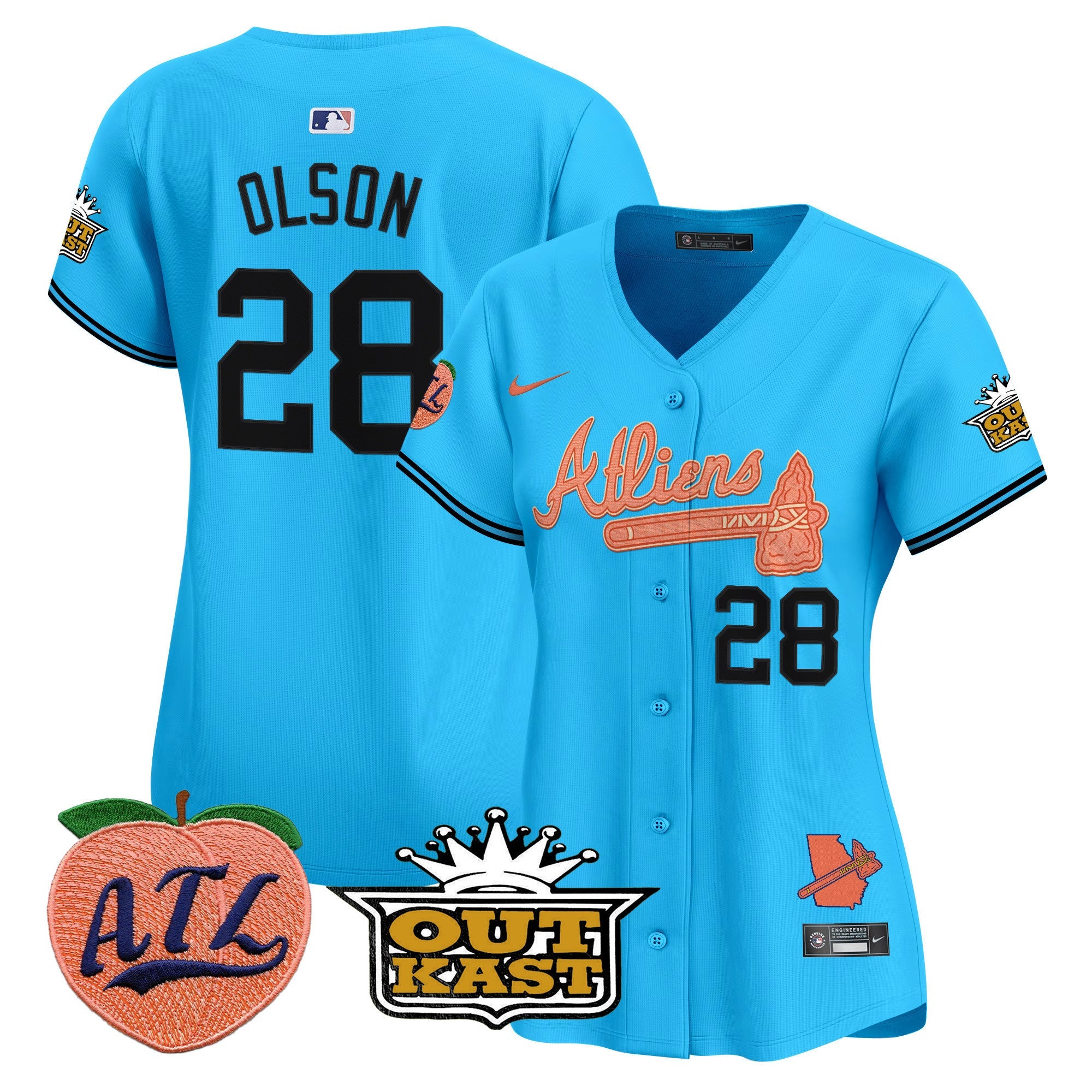 Women’s Atlanta Atliens & Peach Vapor Premier Limited Jersey