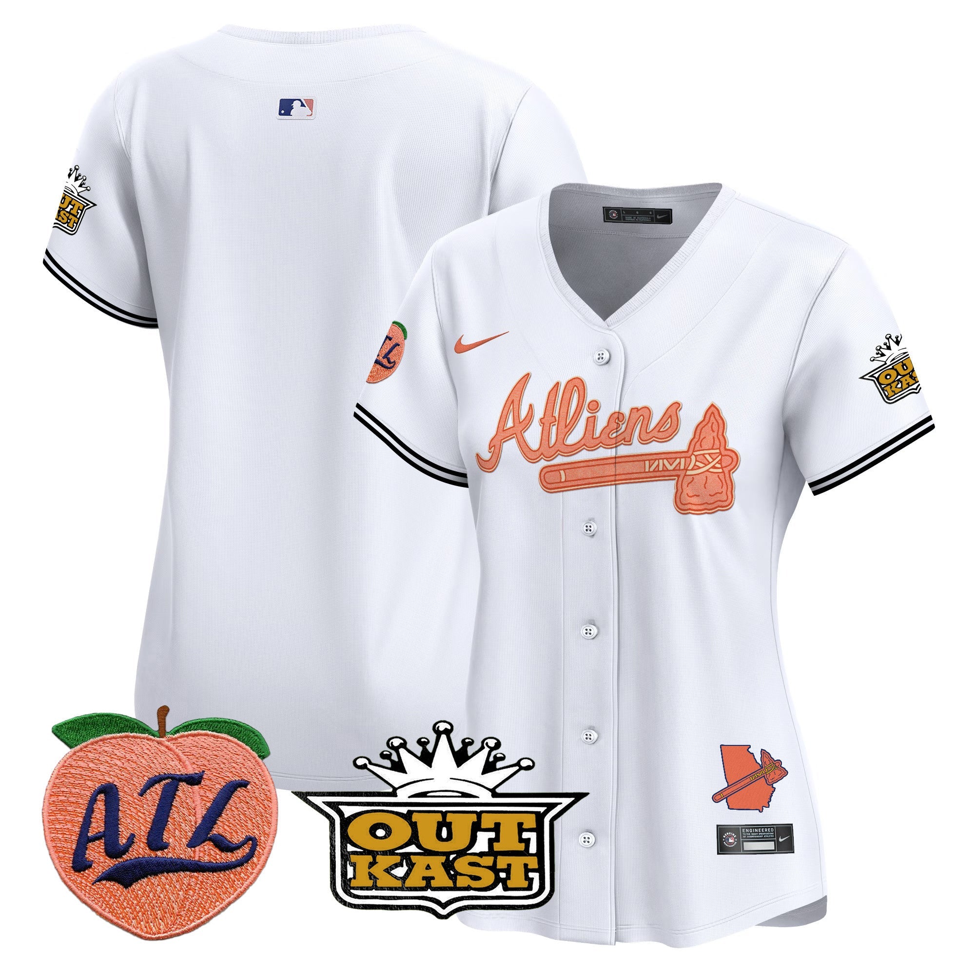 Women’s Atlanta Atliens & Peach Vapor Premier Limited Jersey