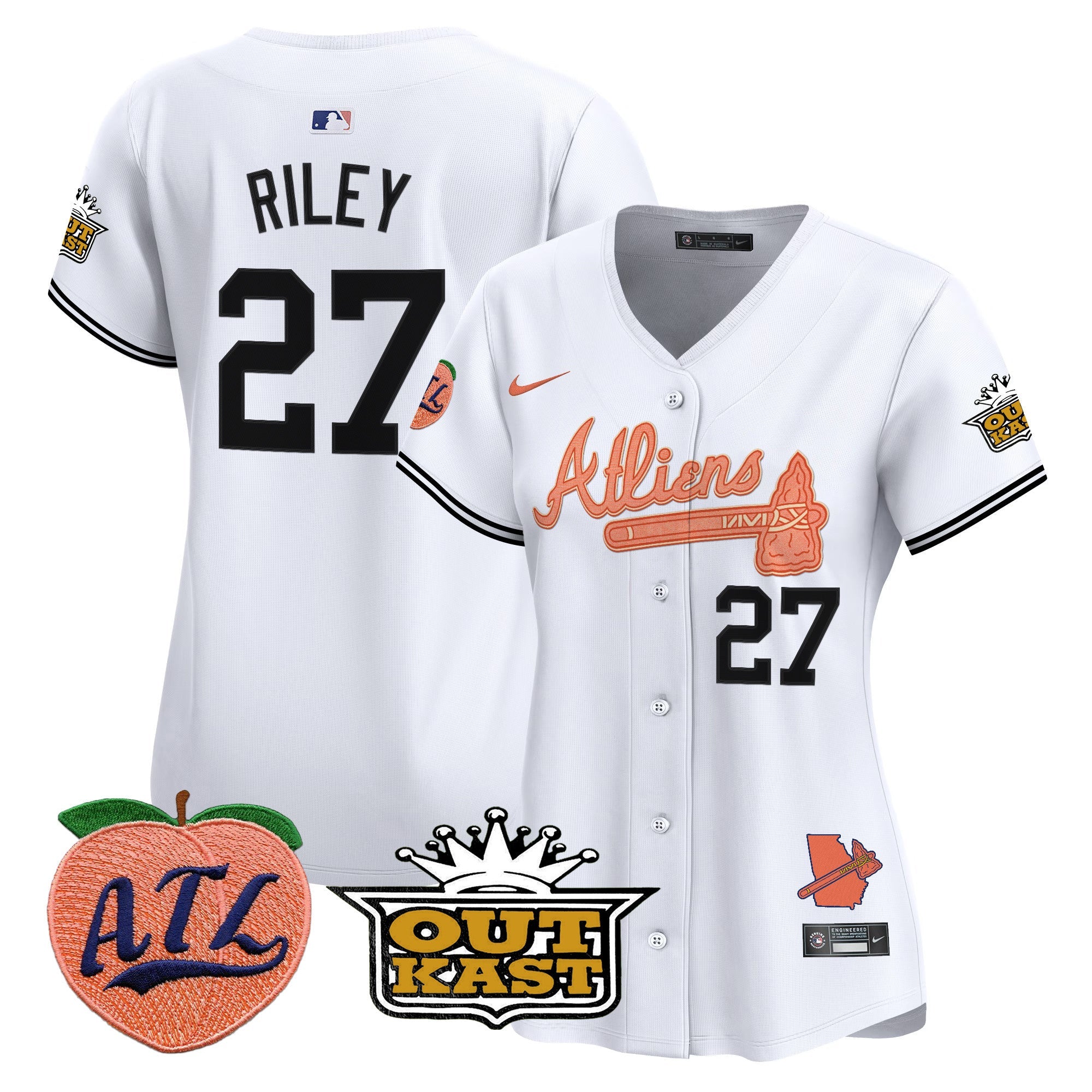 Women’s Atlanta Atliens & Peach Vapor Premier Limited Jersey