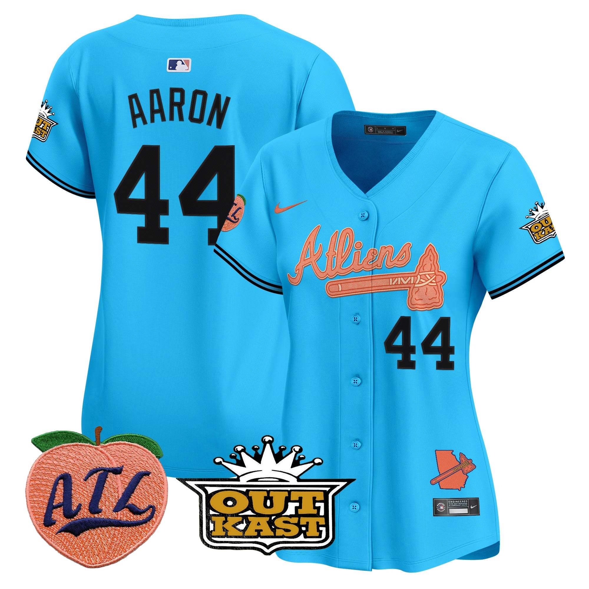 Women’s Atlanta Atliens & Peach Vapor Premier Limited Jersey