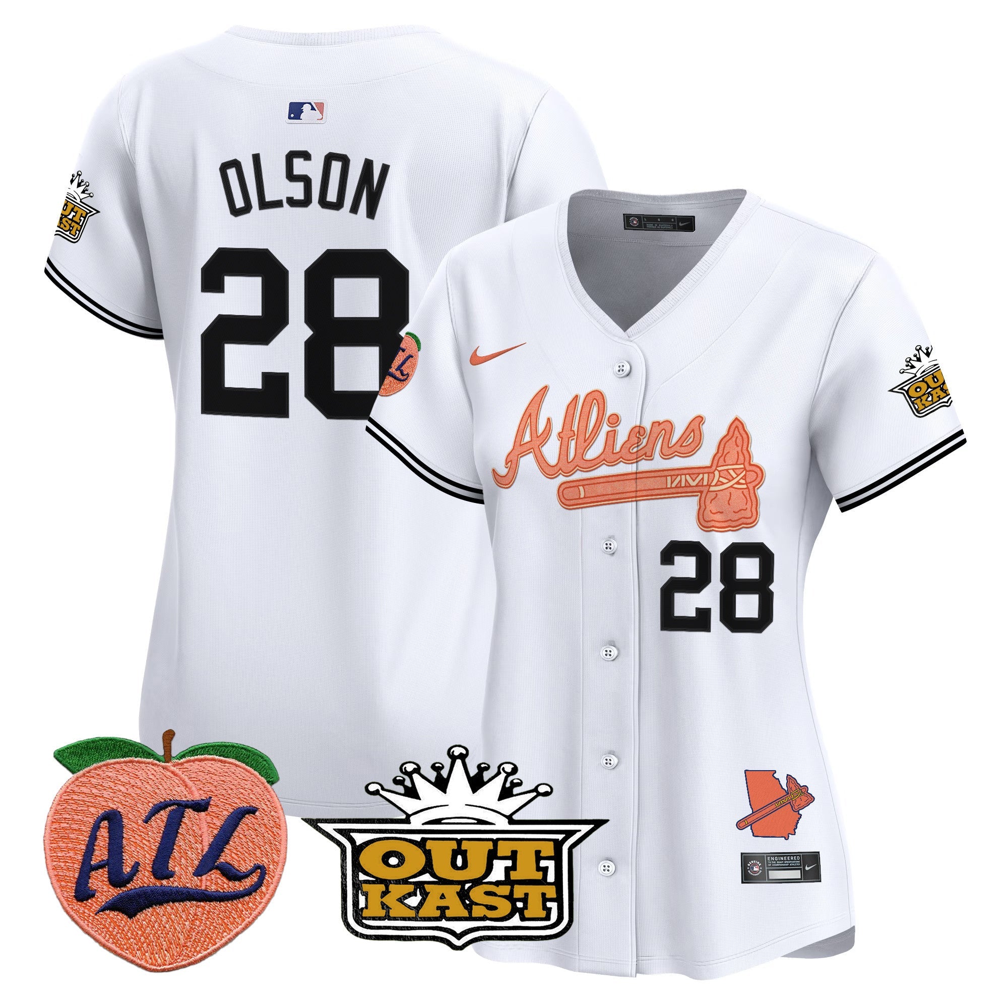 Women’s Atlanta Atliens & Peach Vapor Premier Limited Jersey