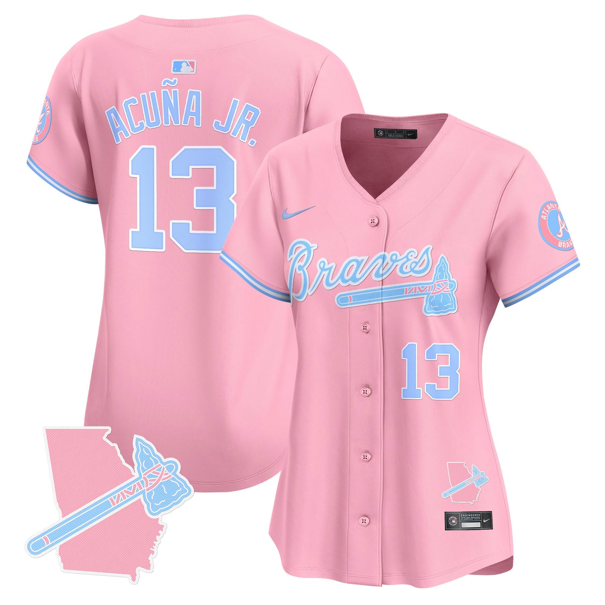 Women’s Atlanta Bubblegum Pink Vapor Premier Limited Jersey
