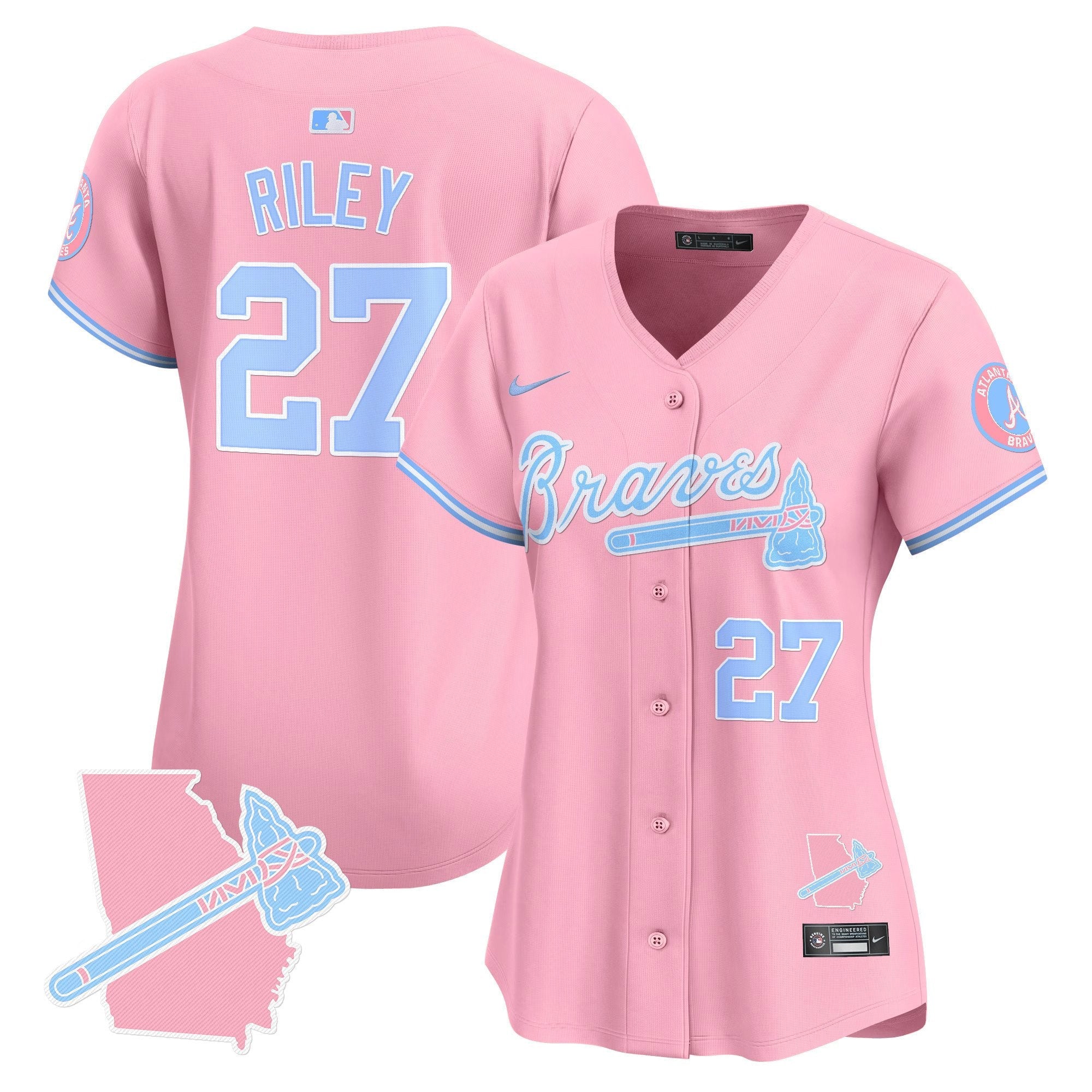 Women’s Atlanta Bubblegum Pink Vapor Premier Limited Jersey