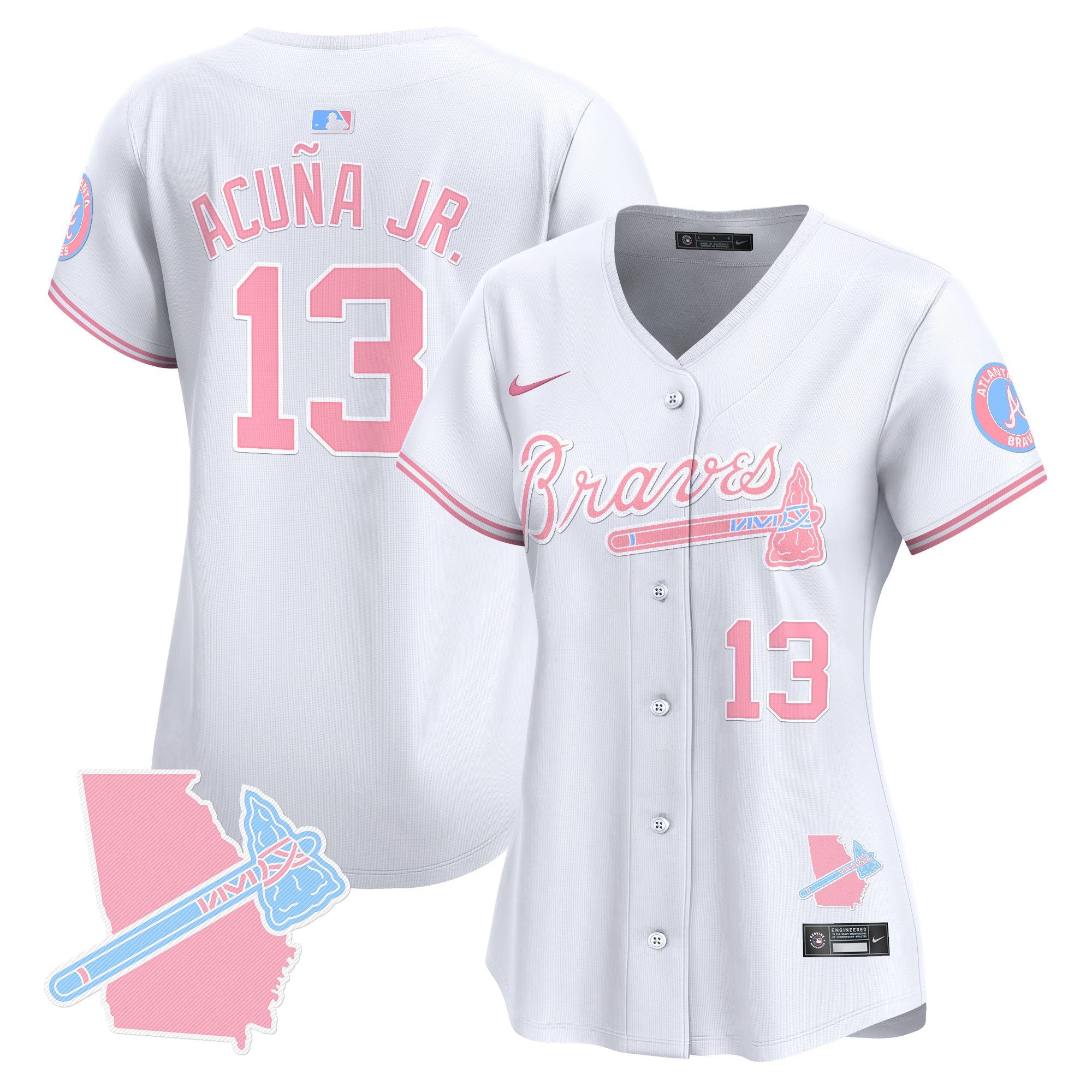 Women’s Atlanta Bubblegum Pink Vapor Premier Limited Jersey