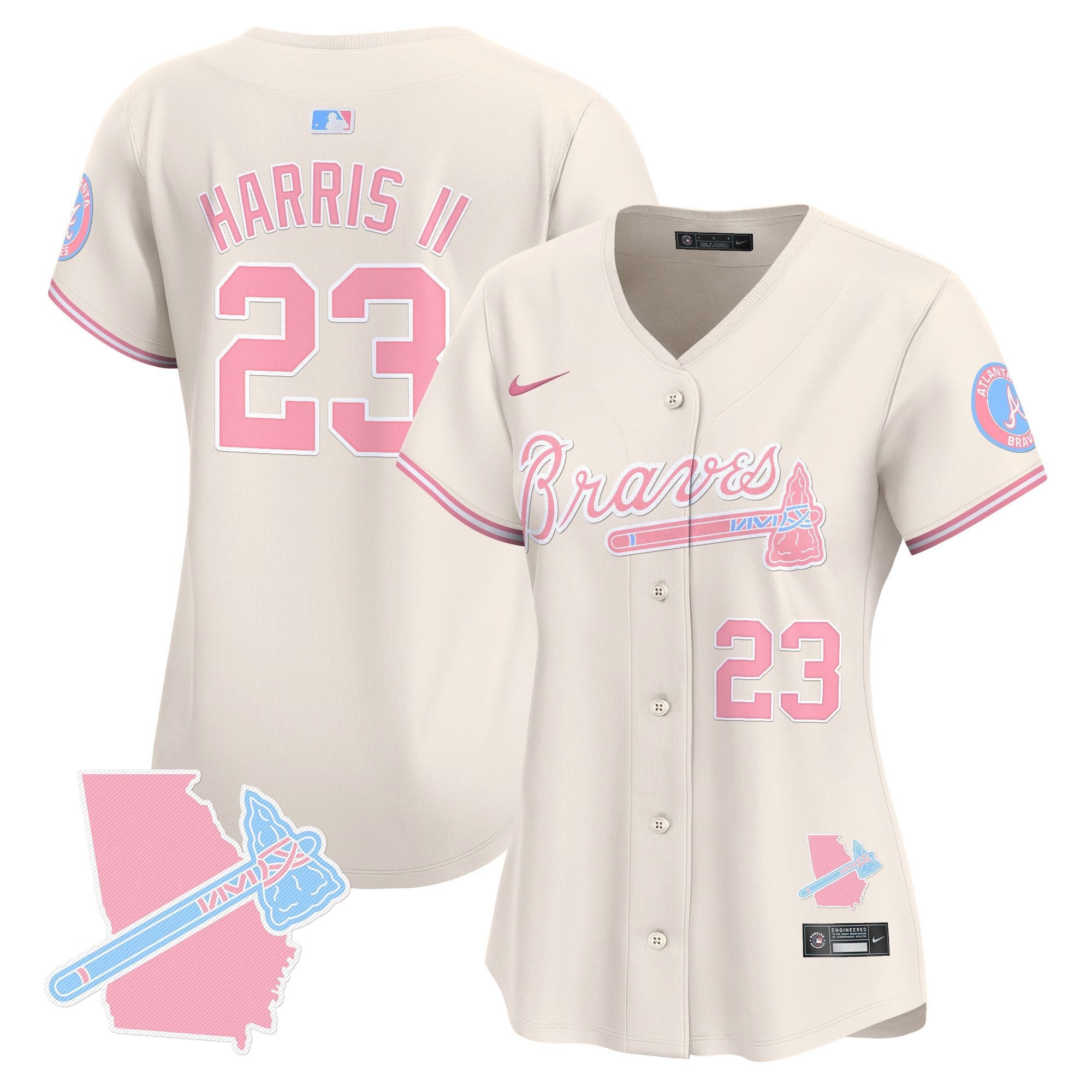 Women’s Atlanta Bubblegum Pink Vapor Premier Limited Jersey