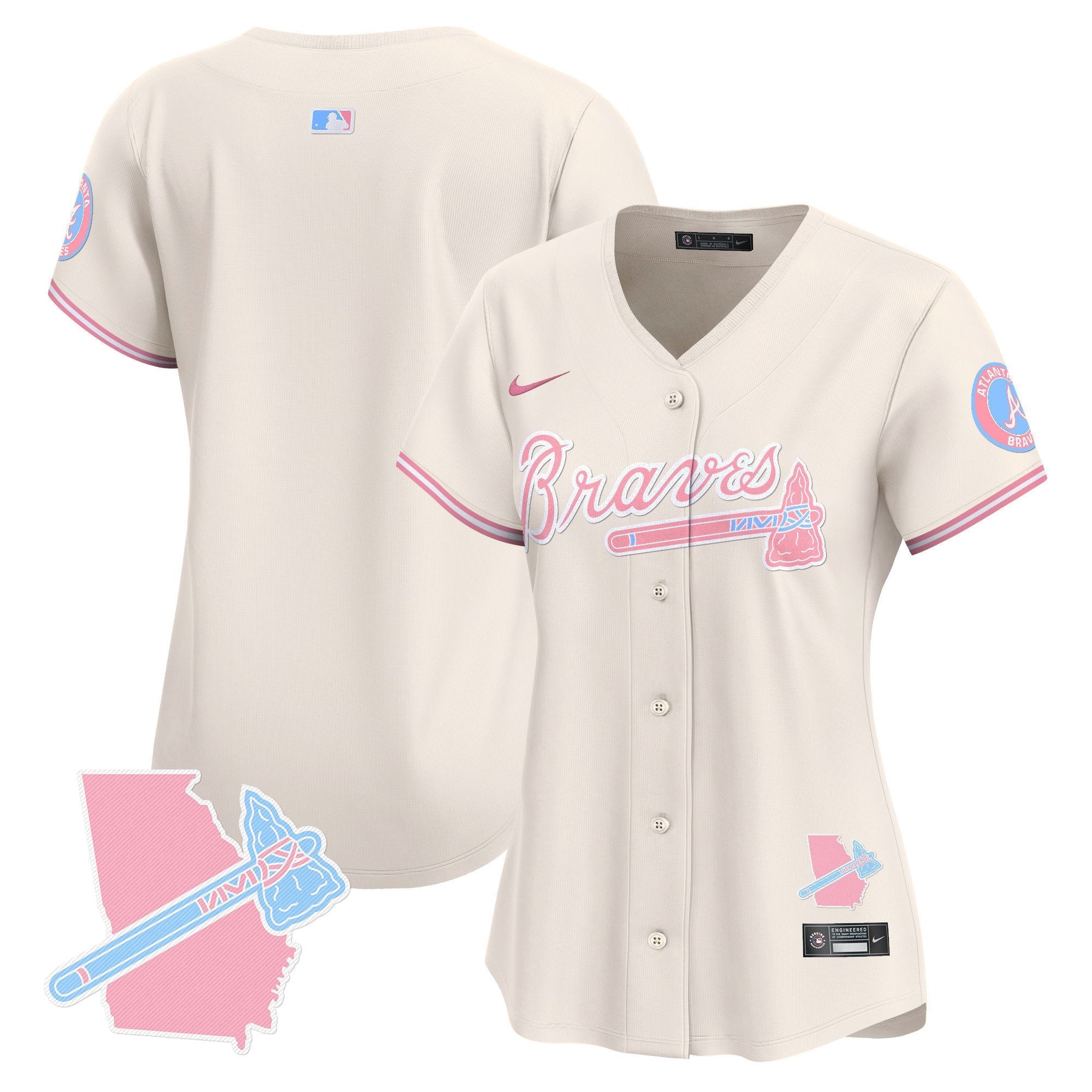Women’s Atlanta Bubblegum Pink Vapor Premier Limited Jersey