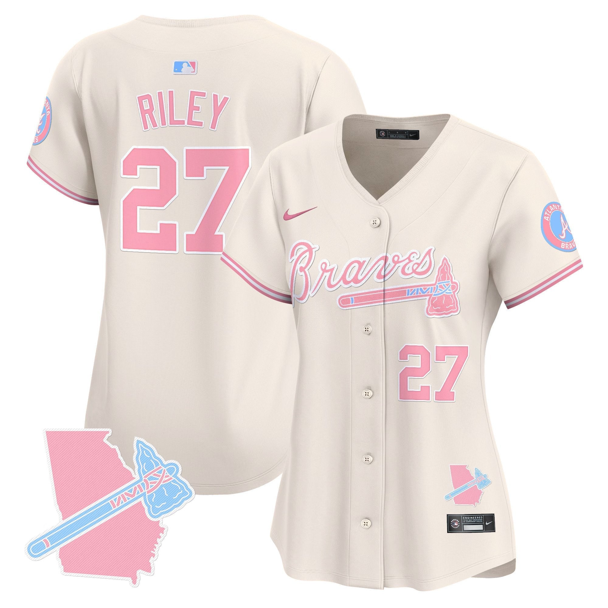 Women’s Atlanta Bubblegum Pink Vapor Premier Limited Jersey