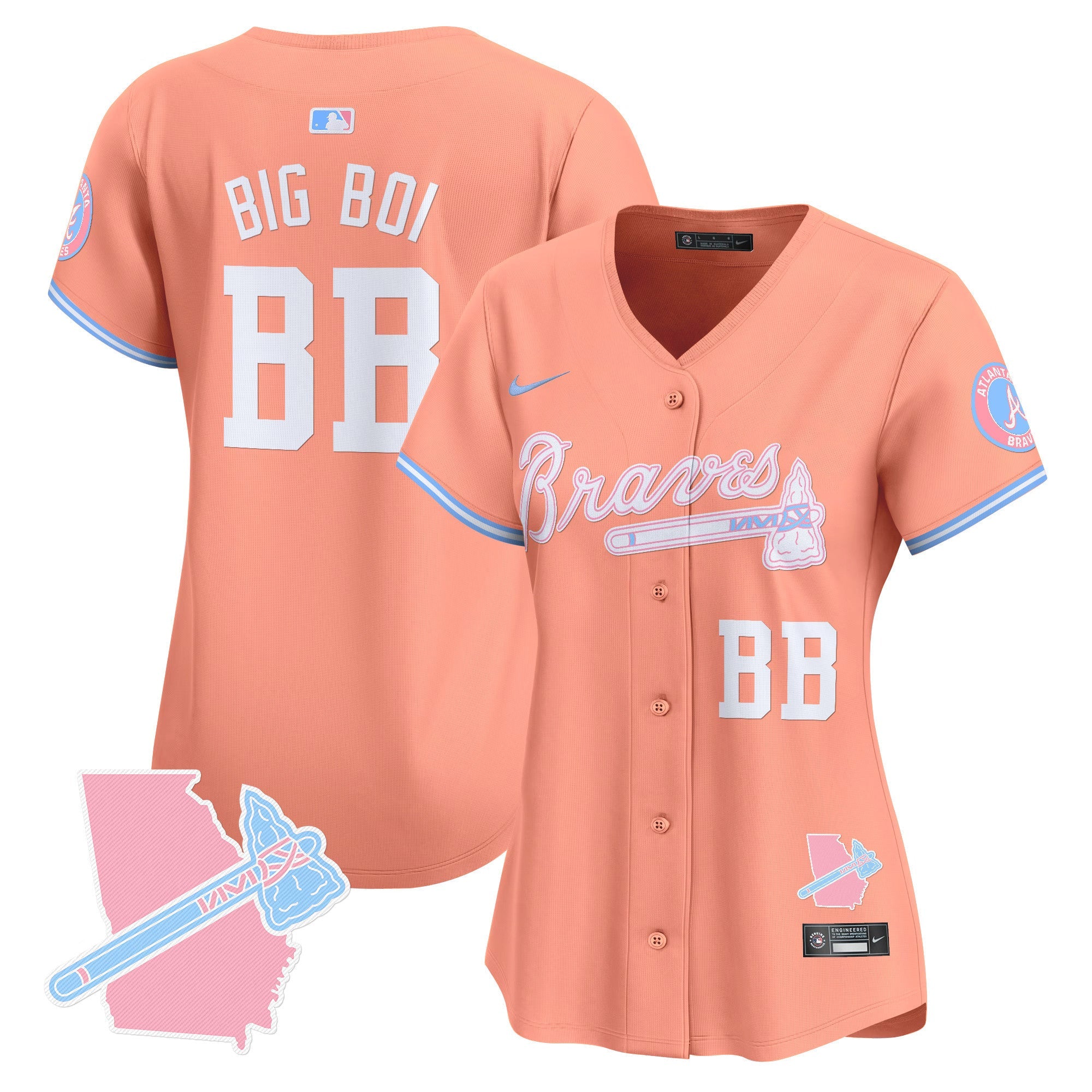 Women’s Atlanta Bubblegum Pink Vapor Premier Limited Jersey