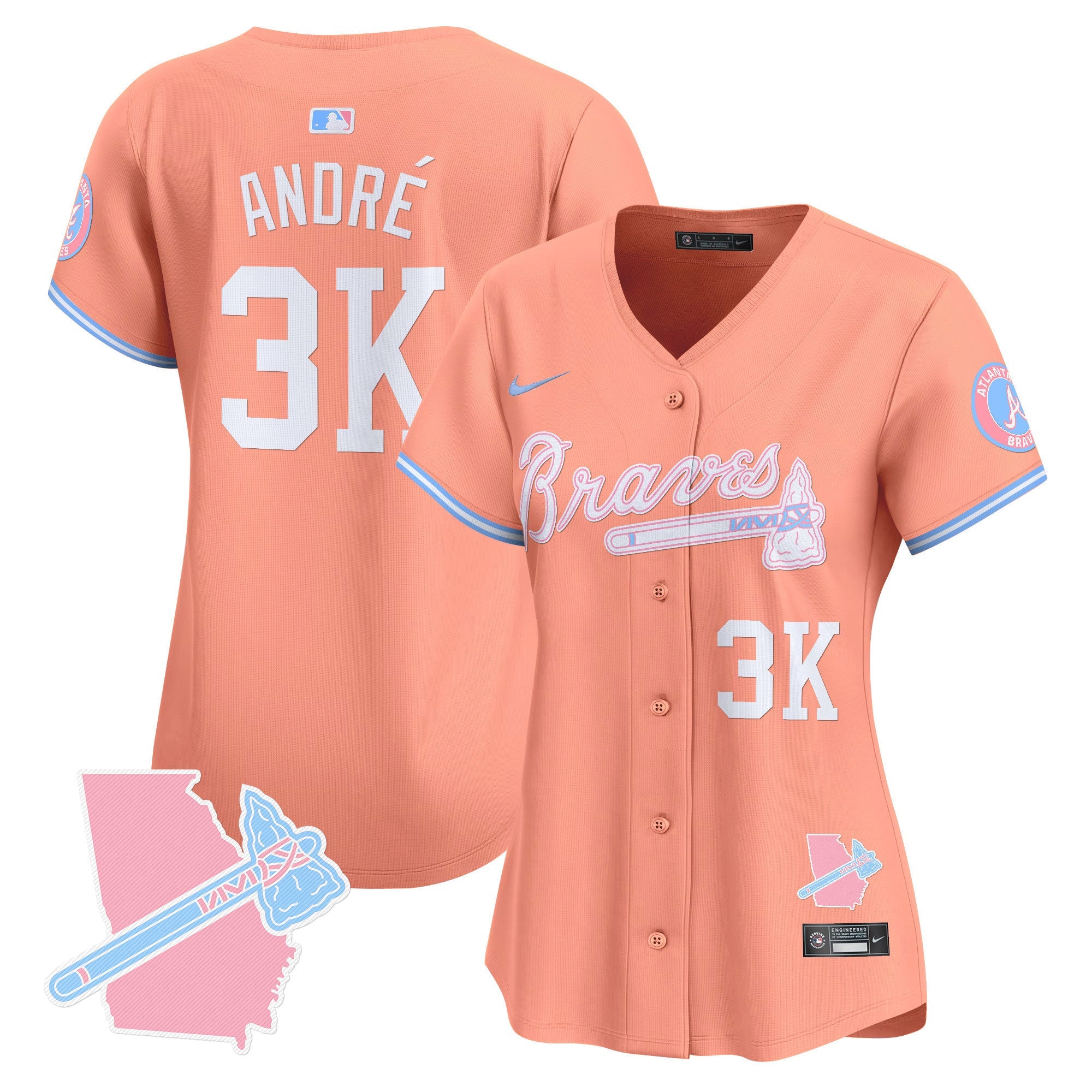 Women’s Atlanta Bubblegum Pink Vapor Premier Limited Jersey