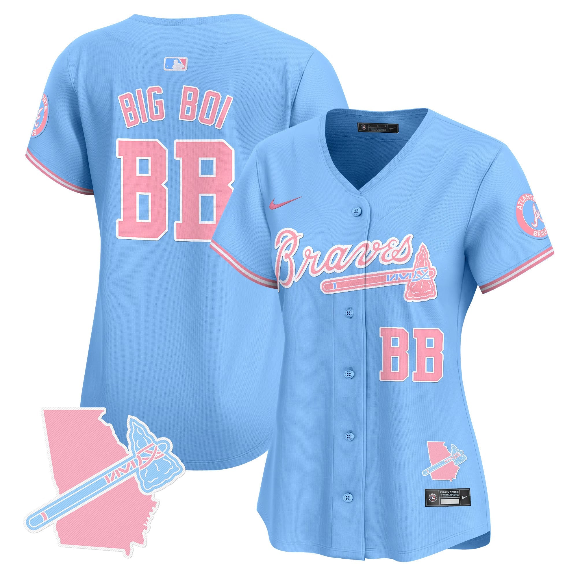Women’s Atlanta Bubblegum Pink Vapor Premier Limited Jersey