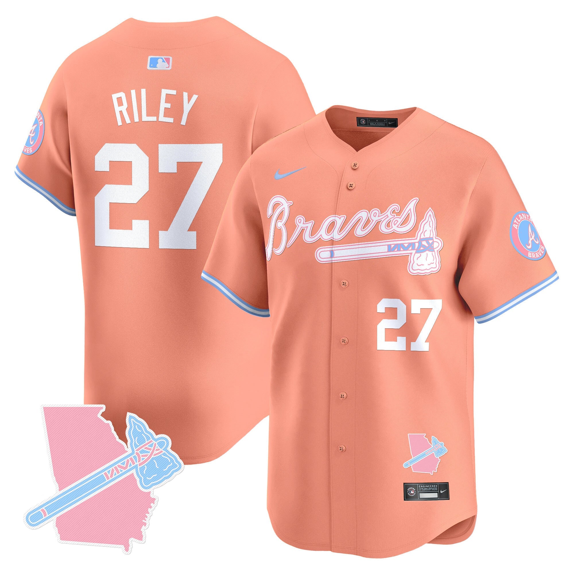 Unisex Atlanta Bubblegum Pink Vapor Premier Limited Jersey