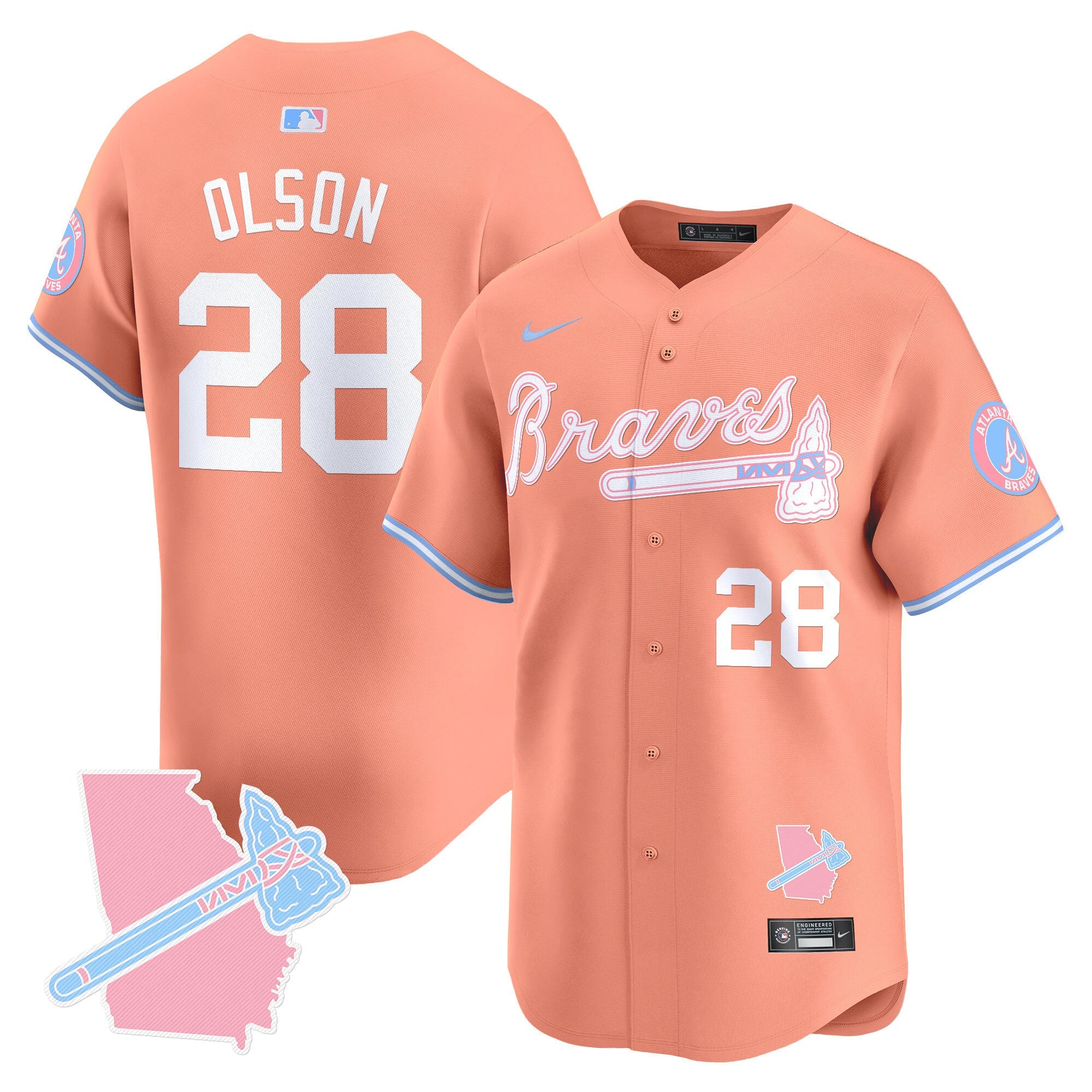 Unisex Atlanta Bubblegum Pink Vapor Premier Limited Jersey