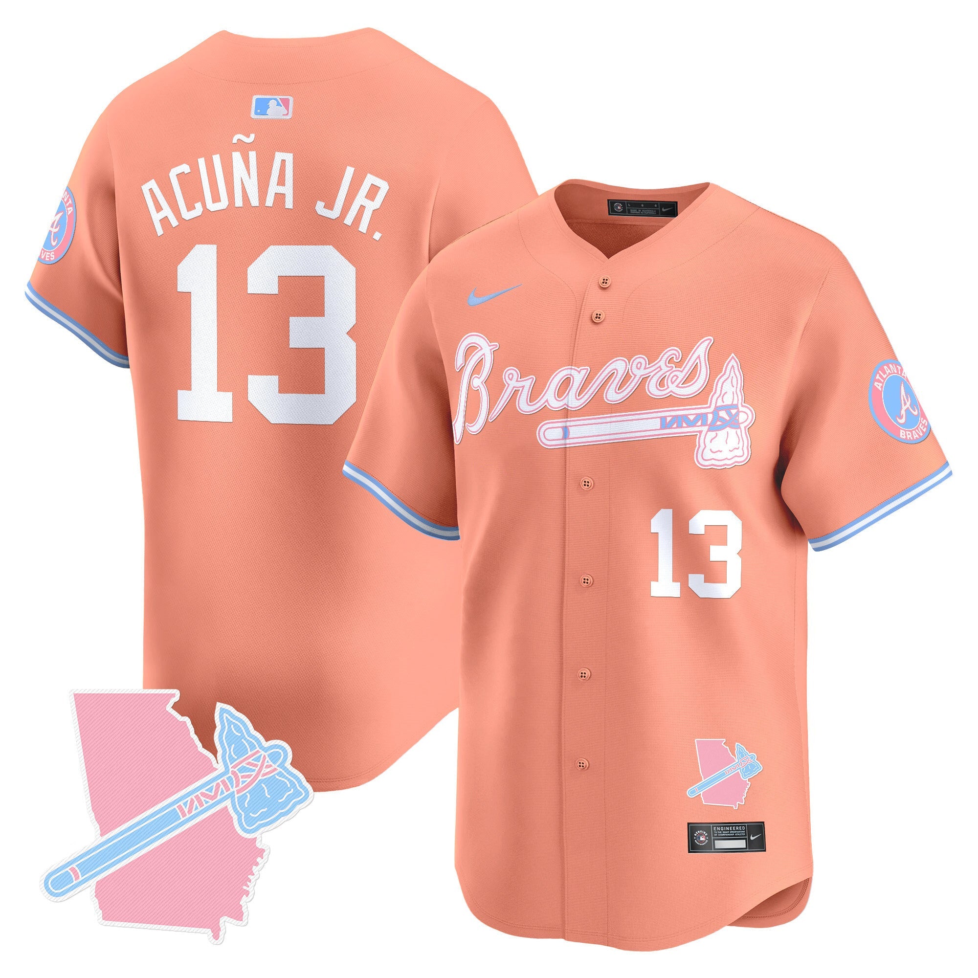 Unisex Atlanta Bubblegum Pink Vapor Premier Limited Jersey